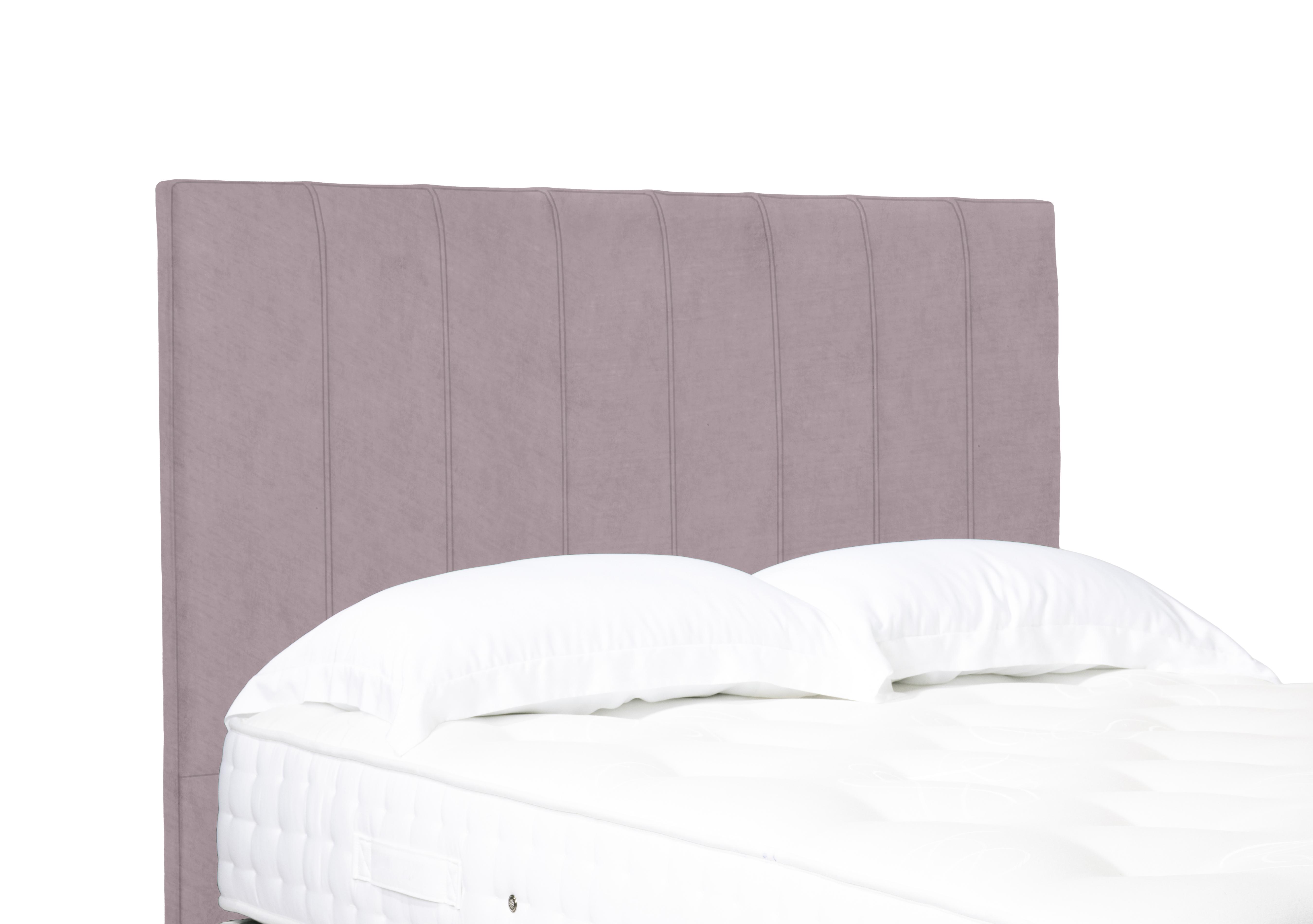 Axel High Floor Standing Headboard in Plush Lilac on Furniture Village