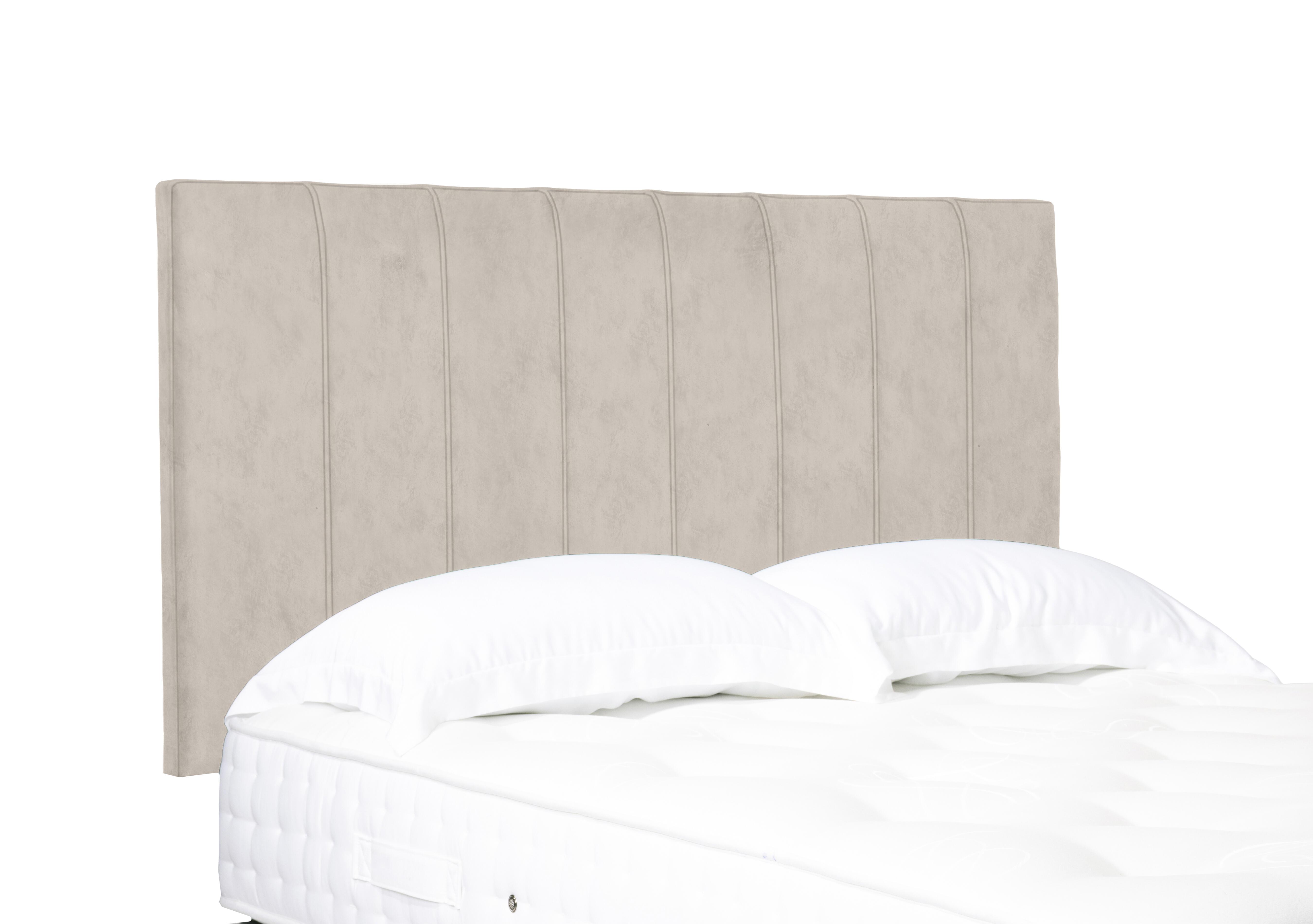 Artisan Collection Axel High Strutted Headboard in 901 Sandstone Pearl on Furniture Village