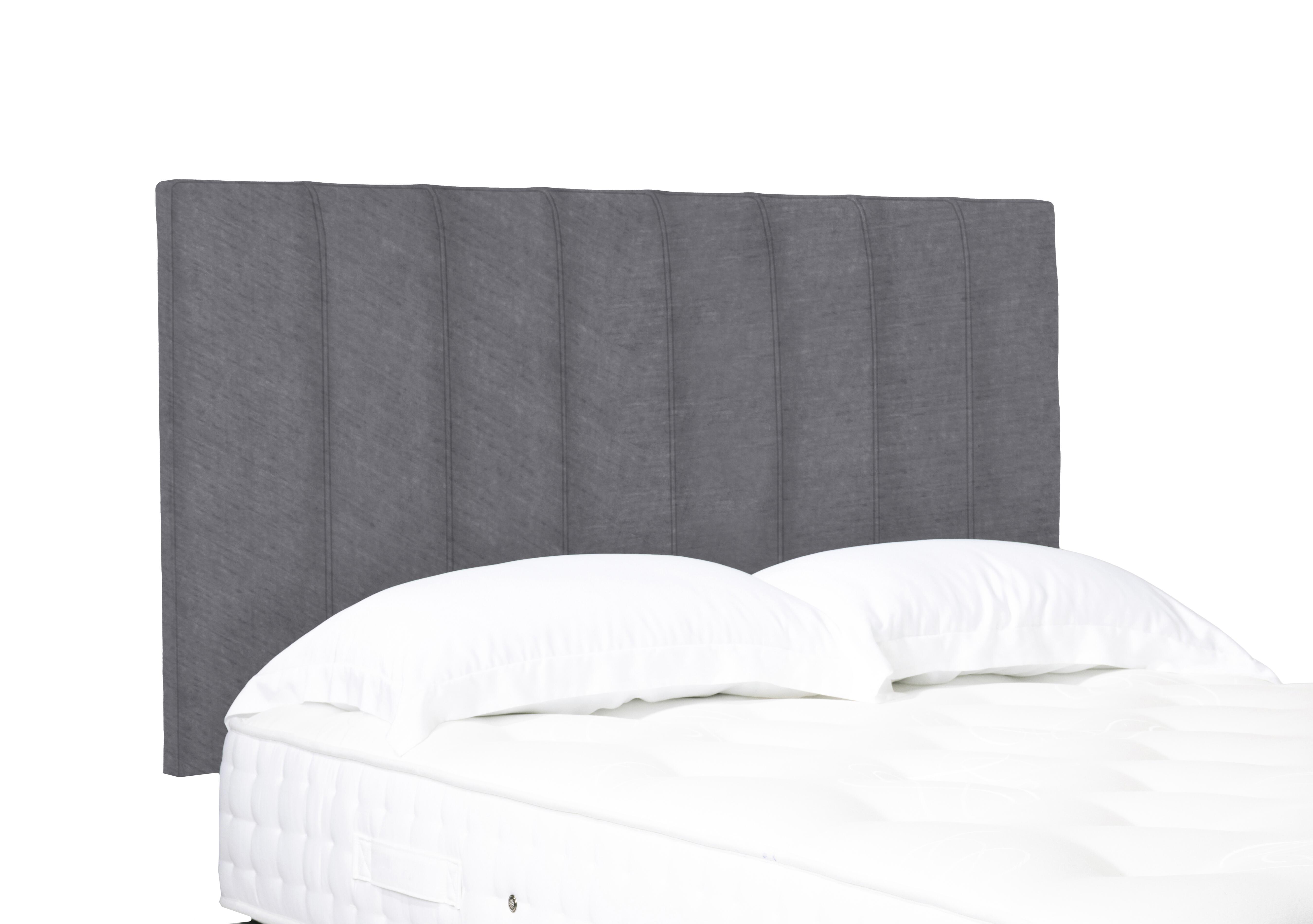 Axel High Strutted Headboard in Aston Steel on Furniture Village