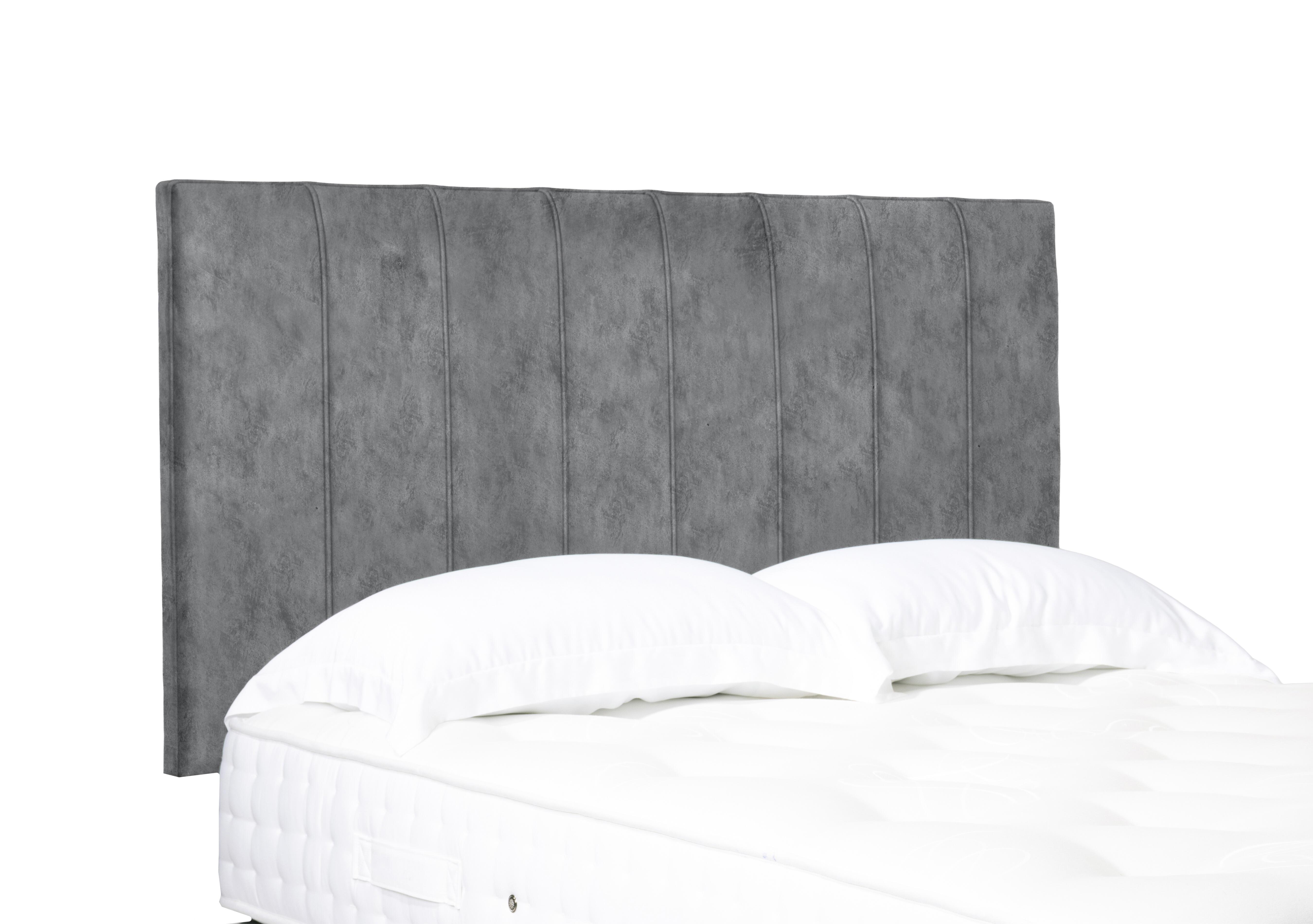 Artisan Collection Axel High Strutted Headboard in Daytona Silver on Furniture Village