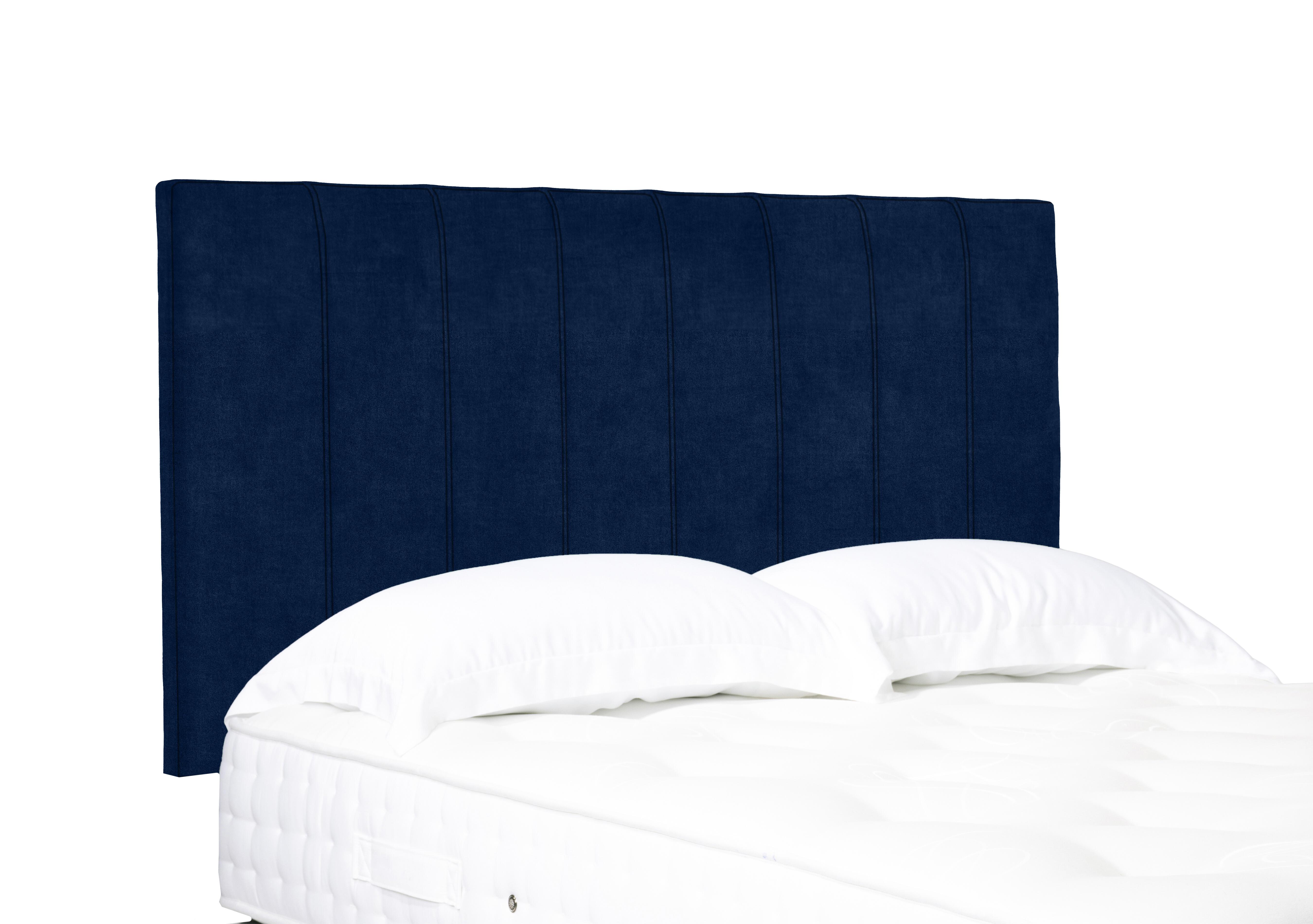 Artisan Collection Axel High Strutted Headboard in Plain Sapphire on Furniture Village