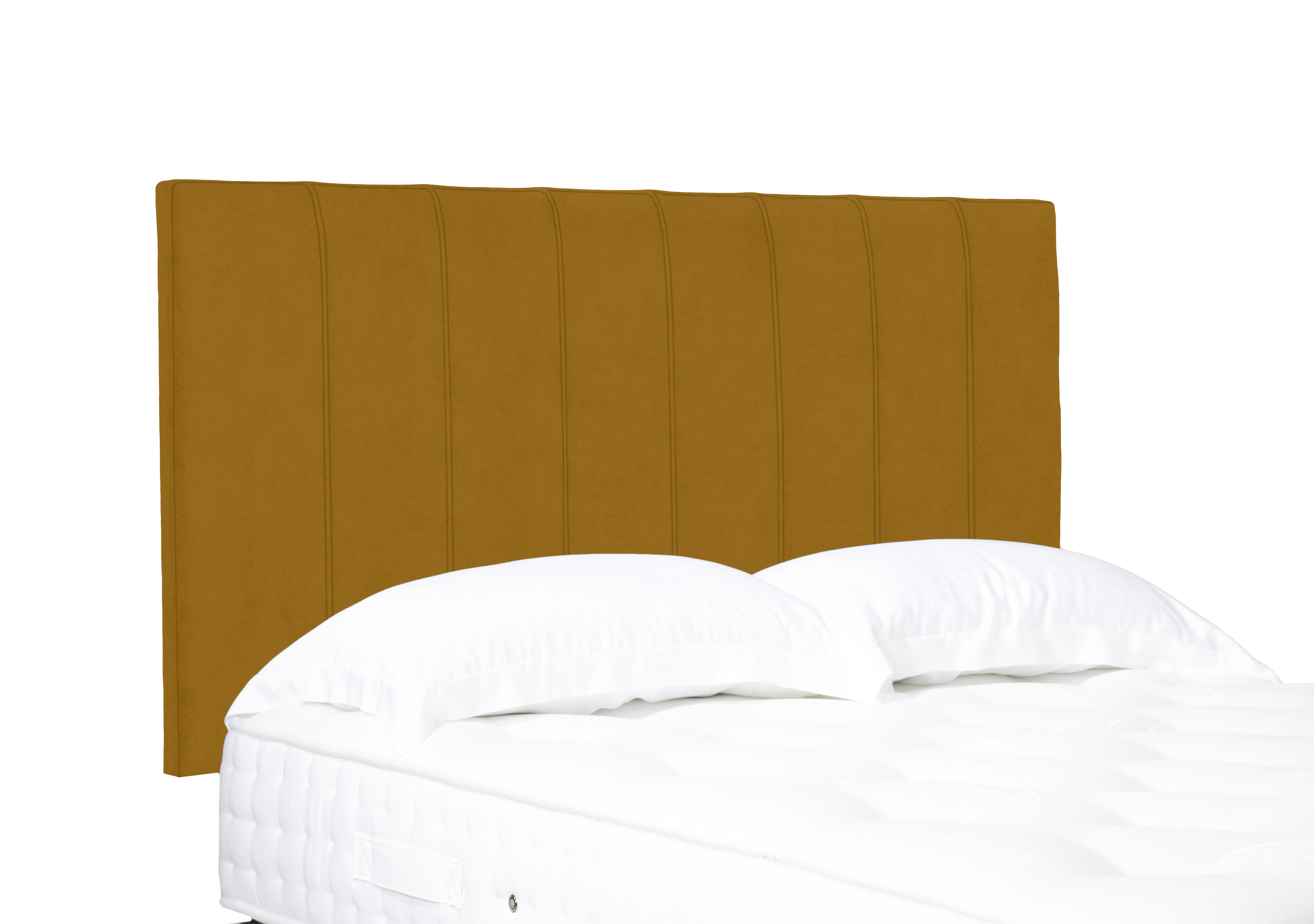 Artisan Collection Axel High Strutted Headboard in Plush Corn on Furniture Village