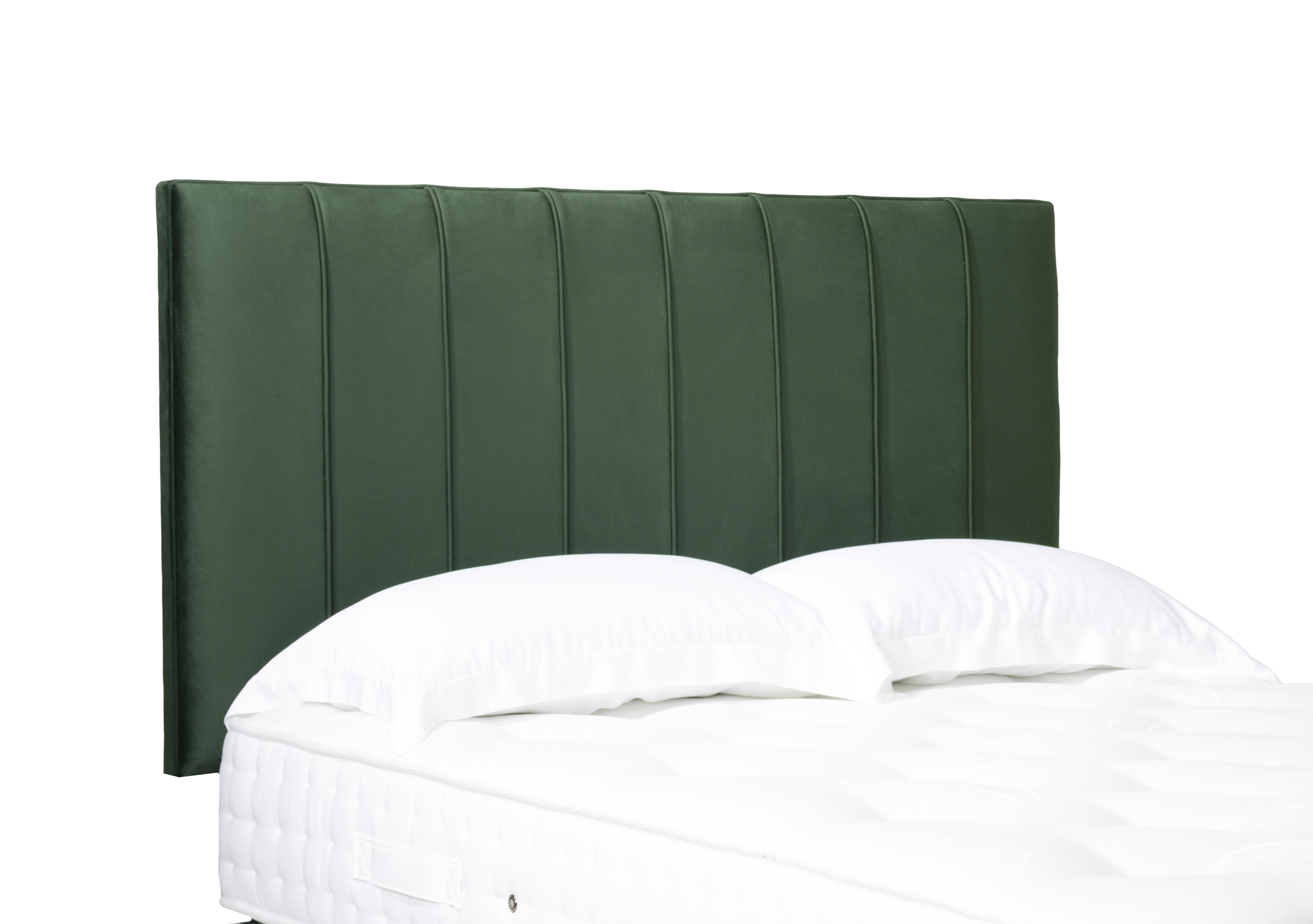 Artisan Collection Axel High Strutted Headboard in Plush Emerald on Furniture Village