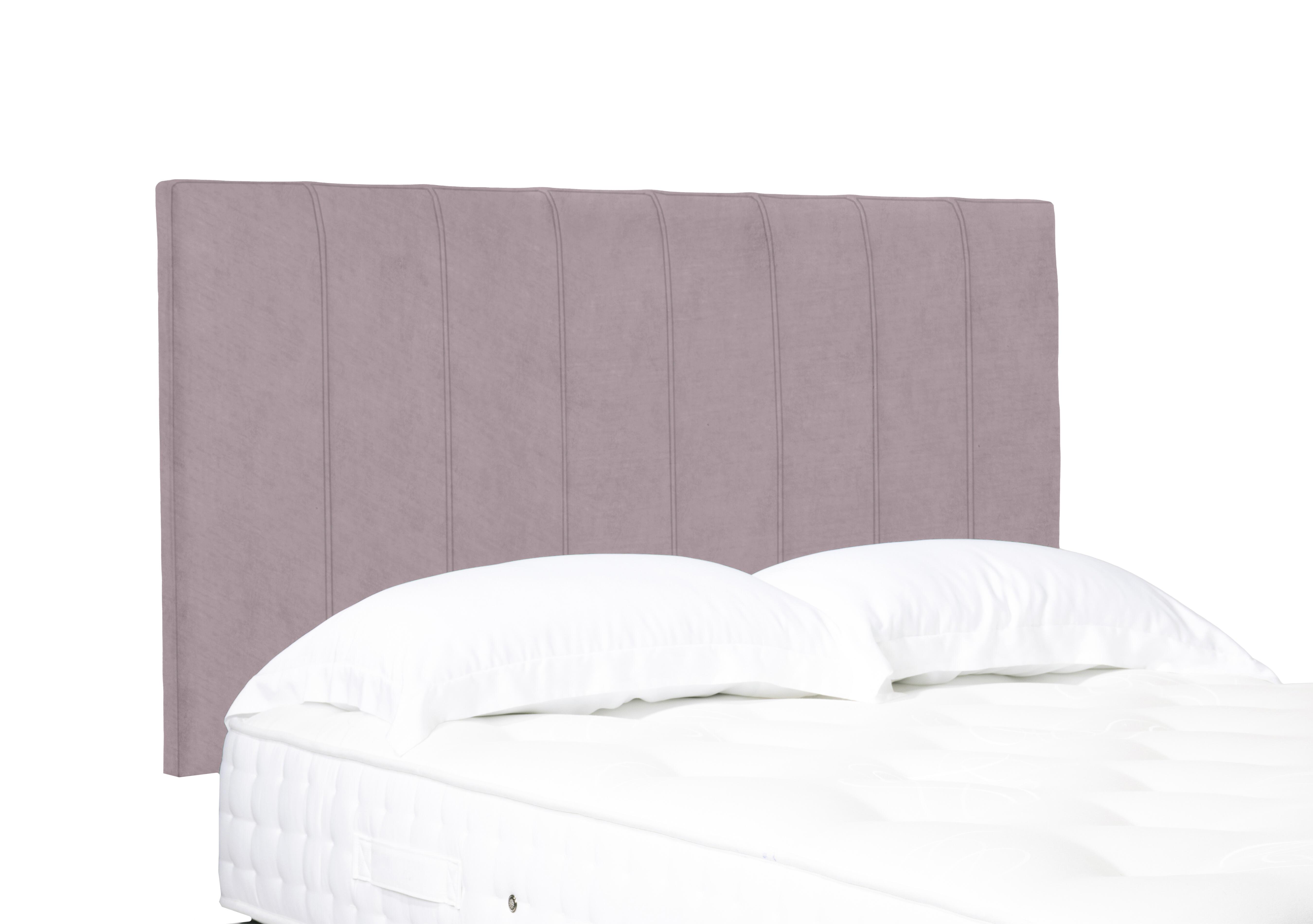 Axel High Strutted Headboard in Plush Lilac on Furniture Village