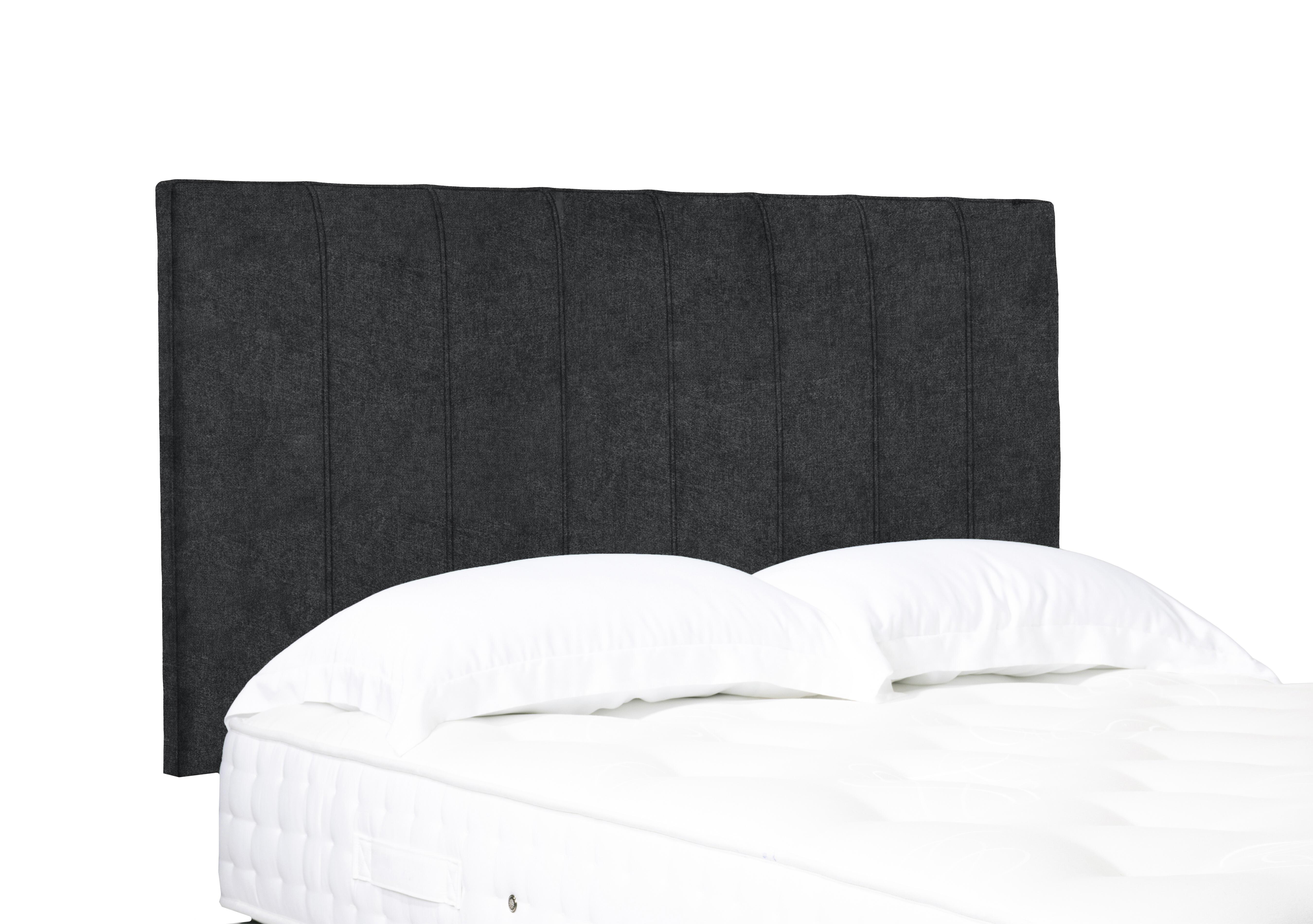 Artisan Collection Axel High Strutted Headboard in Tweed Charcoal on Furniture Village