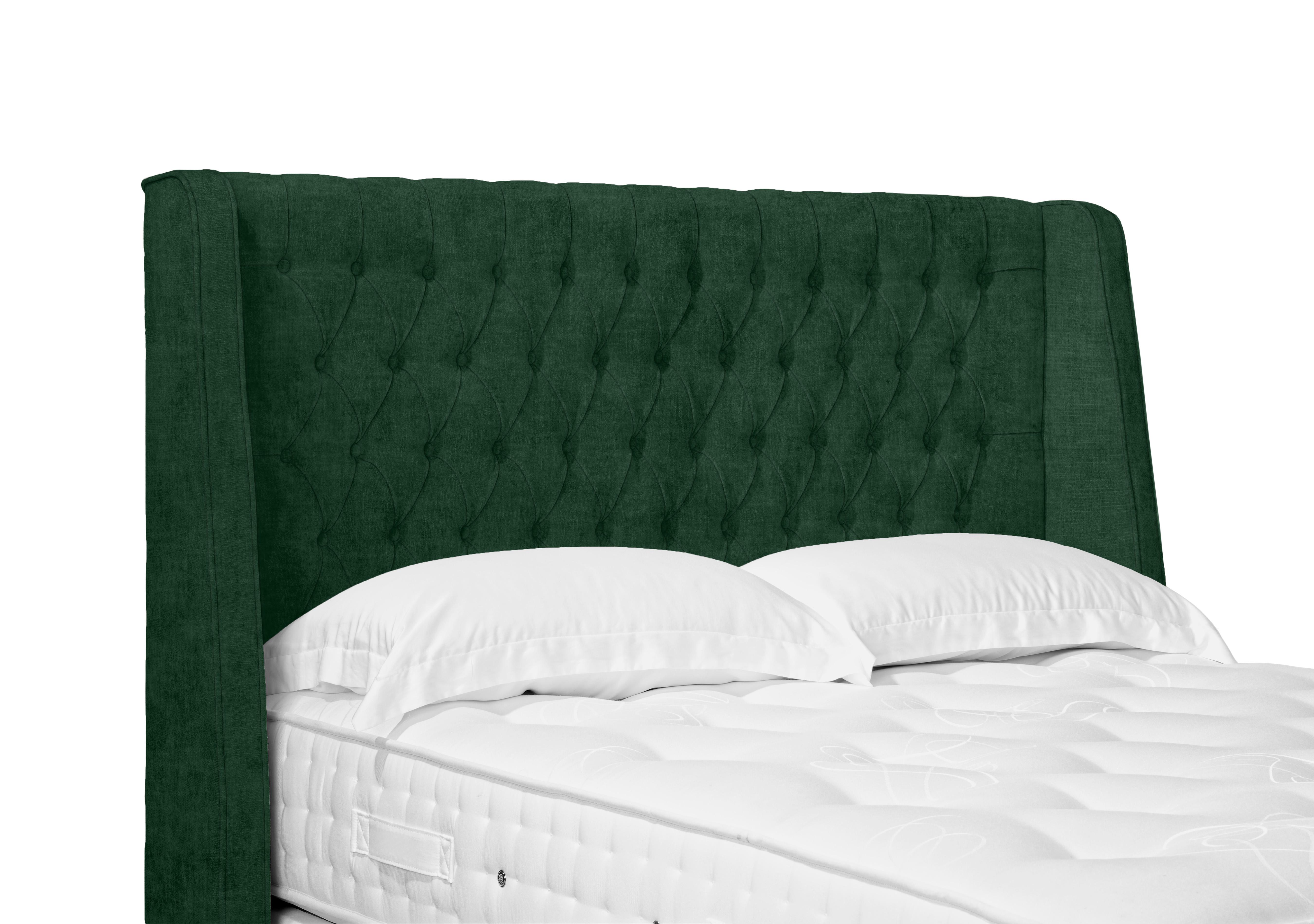 Belgrave High Floor Standing Headboard in 502 Tormaline Green on Furniture Village