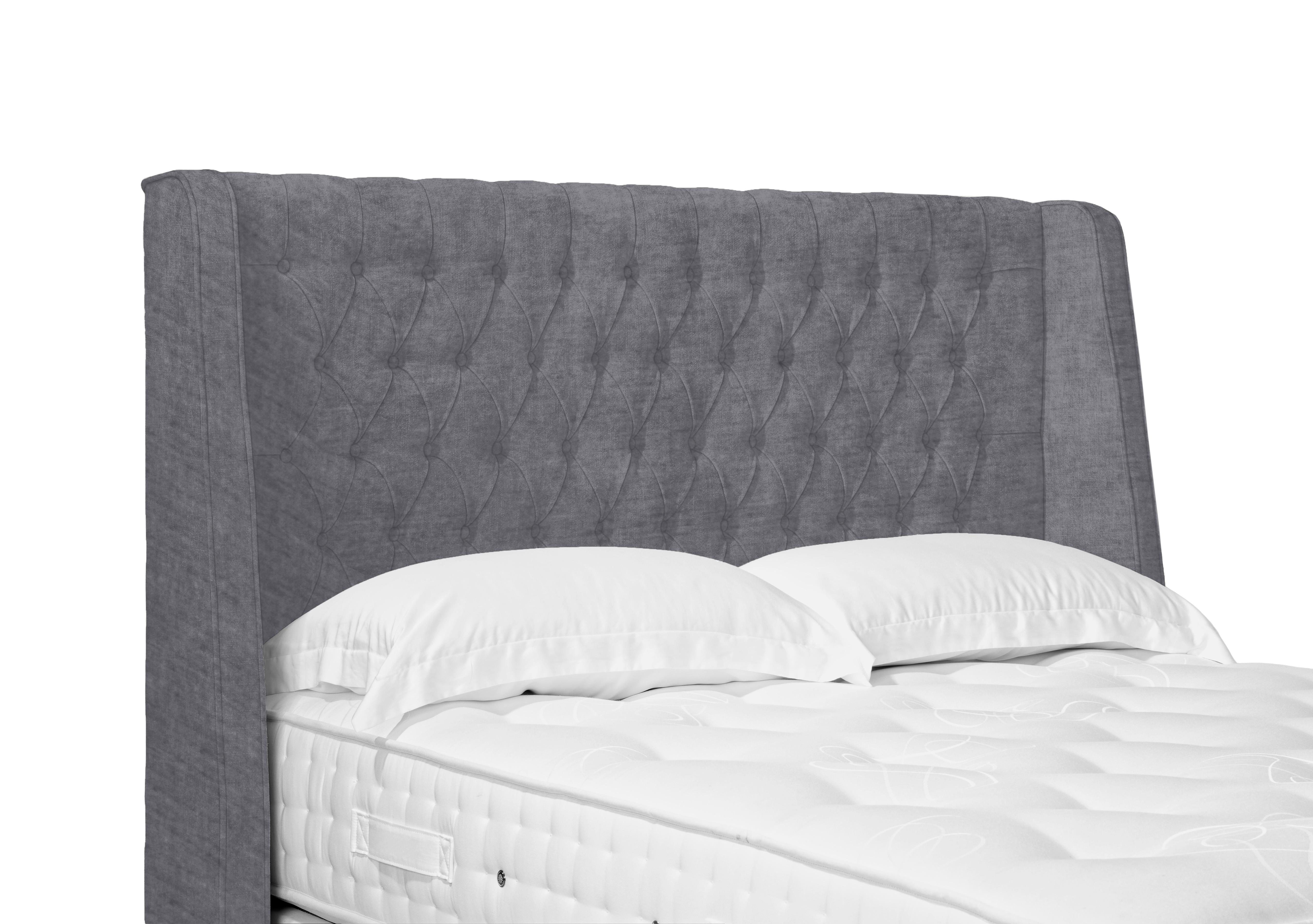 Artisan Collection Belgrave High Floor Standing Headboard in Aston Steel on Furniture Village