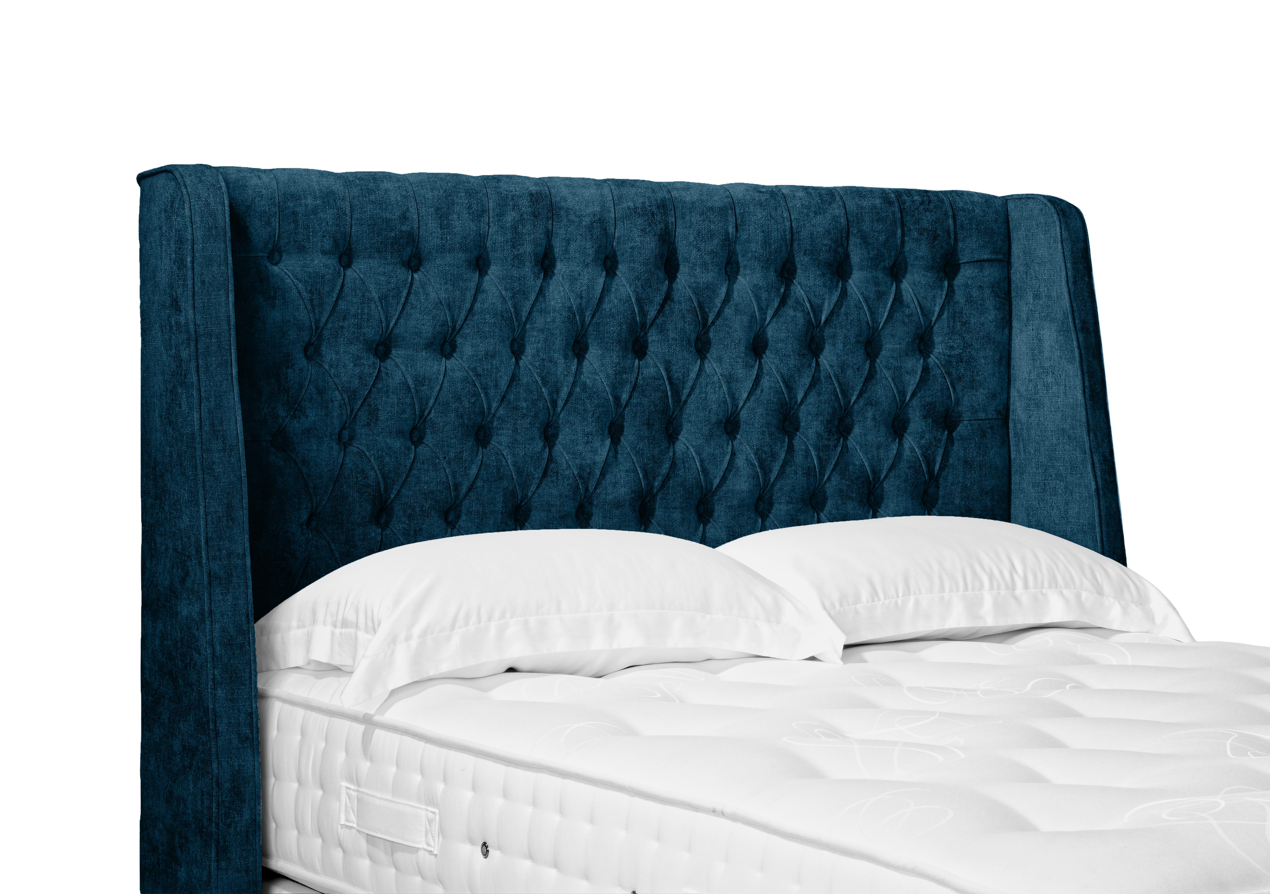 Belgrave High Floor Standing Headboard in Daytona Ocean on Furniture Village