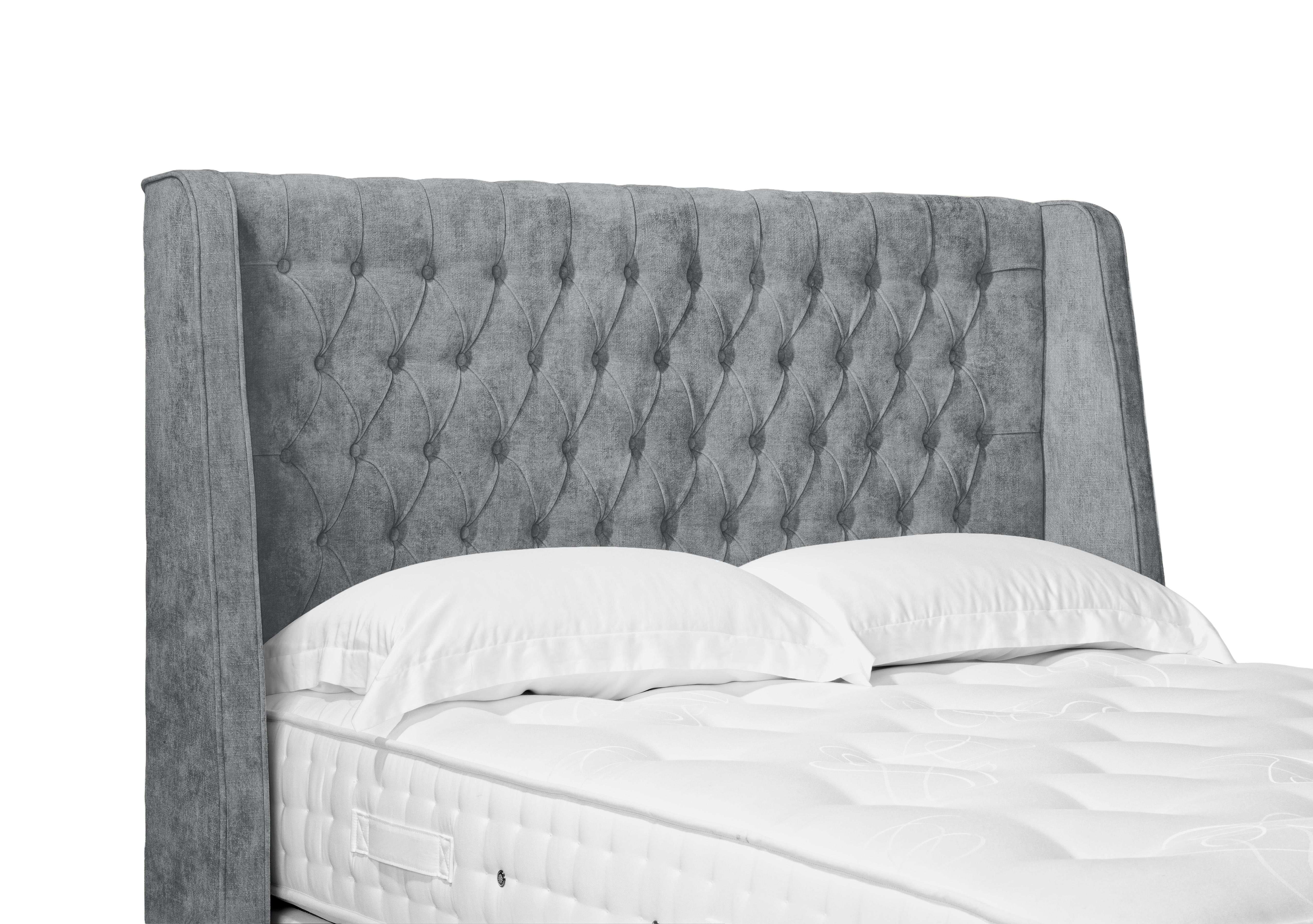 Artisan Collection Belgrave High Floor Standing Headboard in Daytona Silver on Furniture Village
