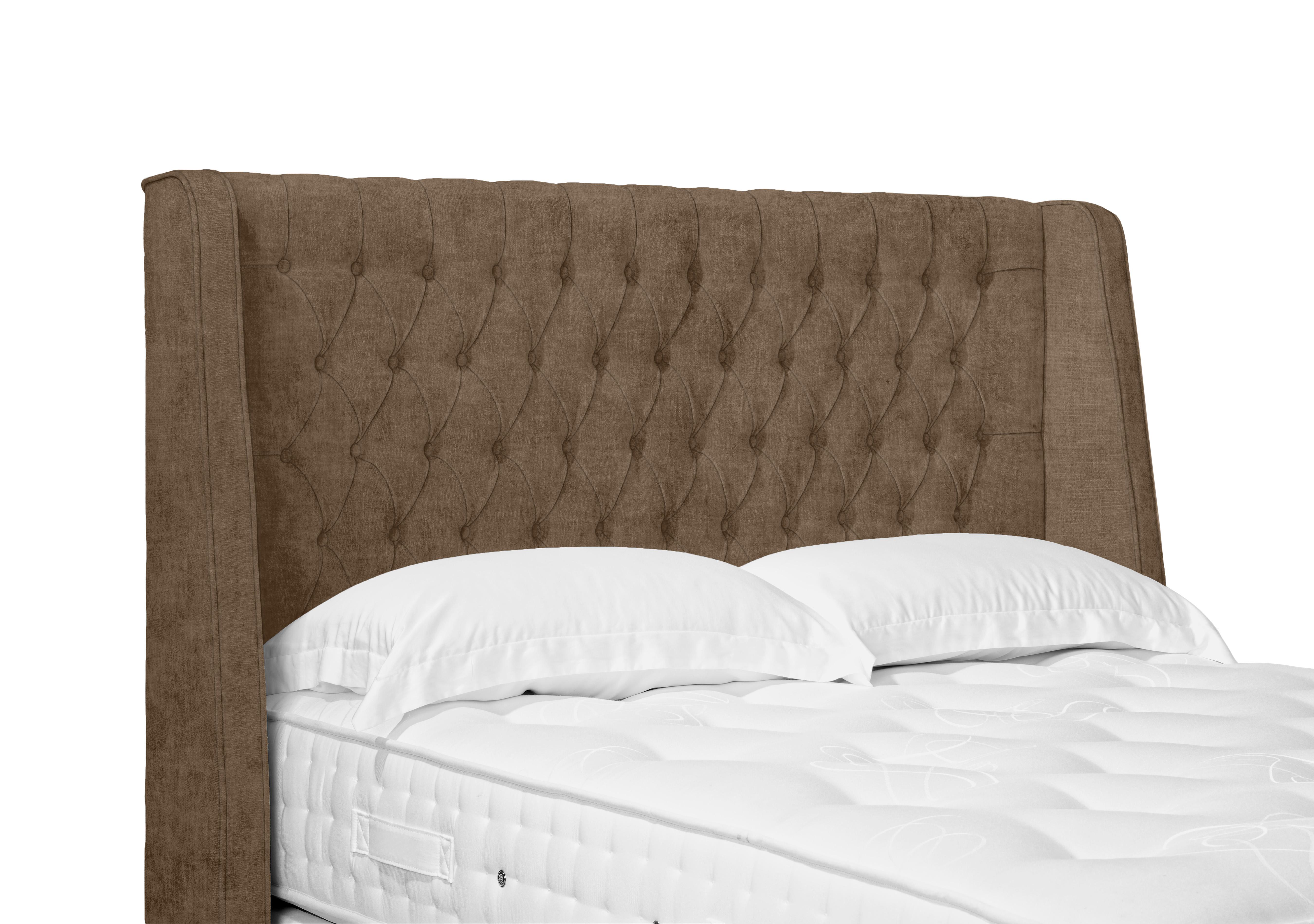 Belgrave High Floor Standing Headboard in Lace Caramel on Furniture Village