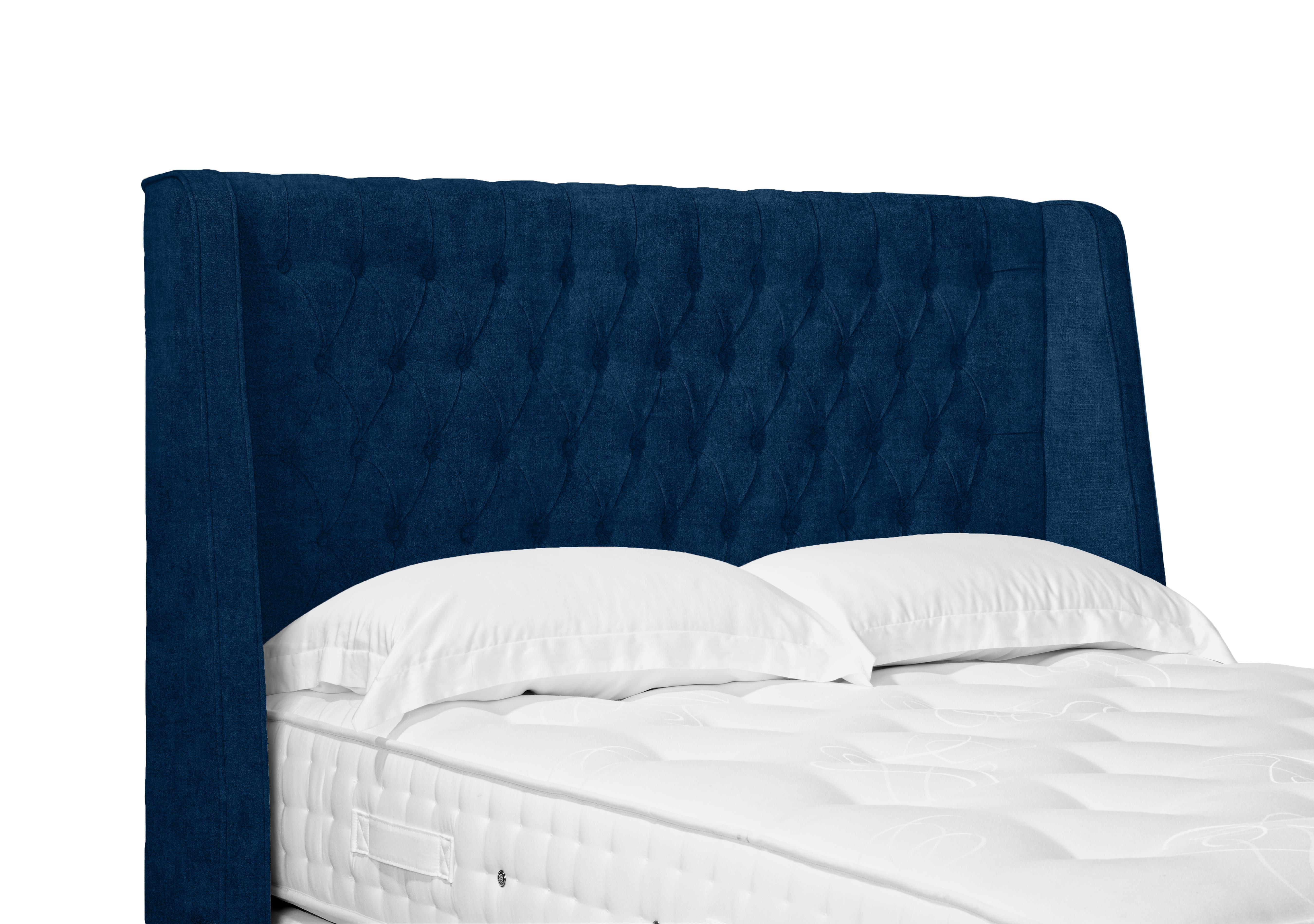 Artisan Collection Belgrave High Floor Standing Headboard in Plain Sapphire on Furniture Village