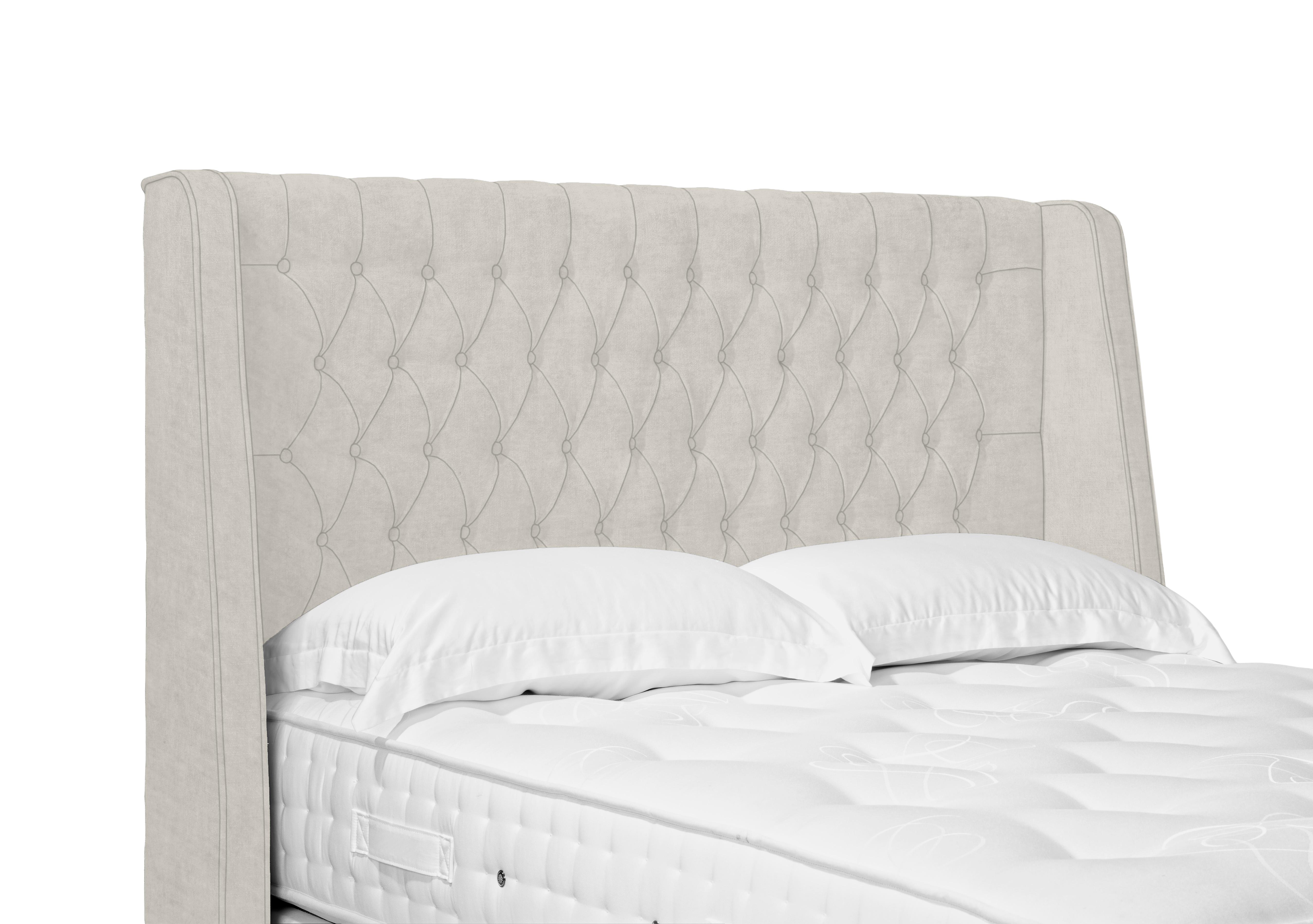 Artisan Collection Belgrave High Floor Standing Headboard in Plush Ecru on Furniture Village