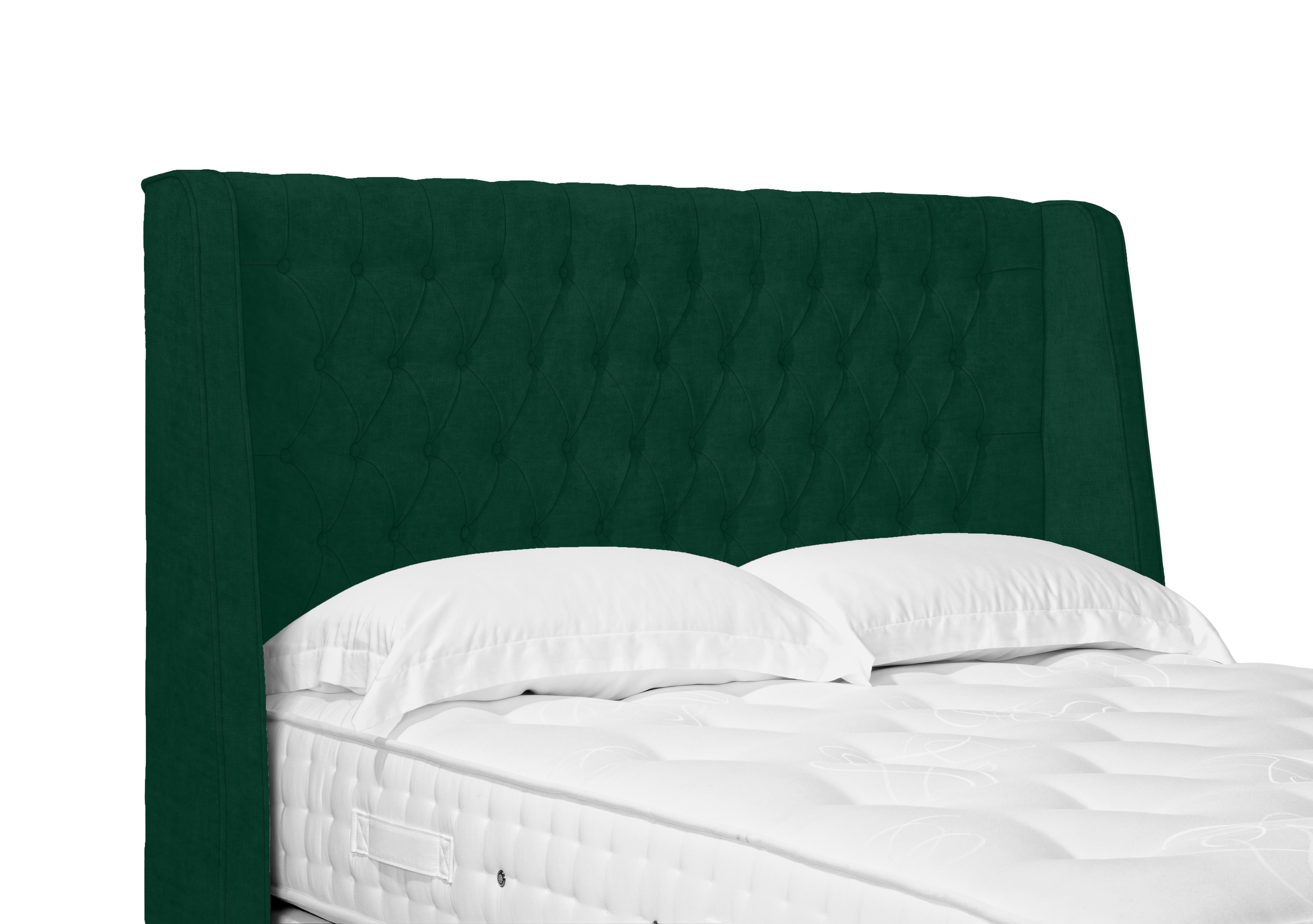 Artisan Collection Belgrave High Floor Standing Headboard in Plush Emerald on Furniture Village