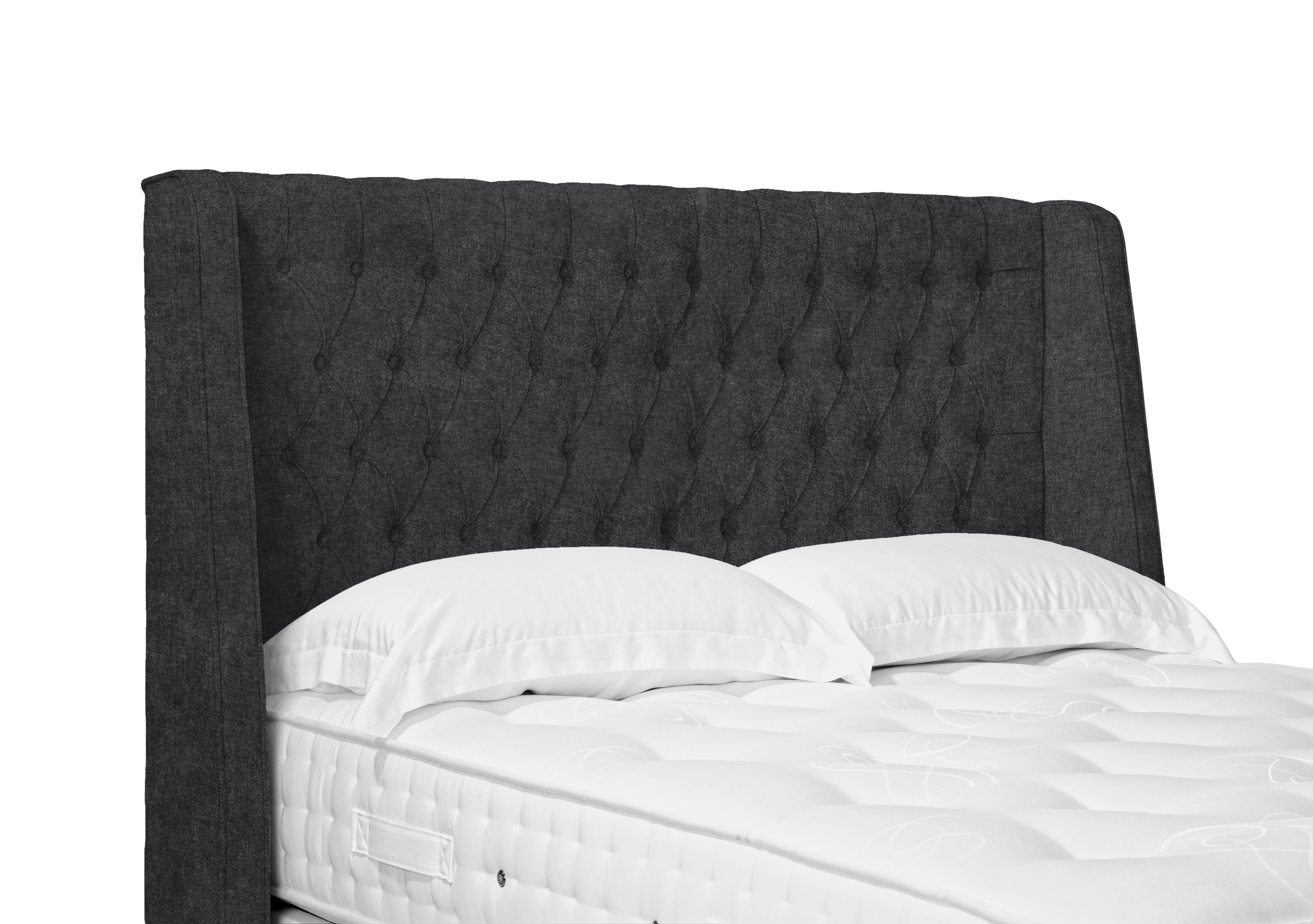 Artisan Collection Belgrave High Floor Standing Headboard in Tweed Charcoal on Furniture Village