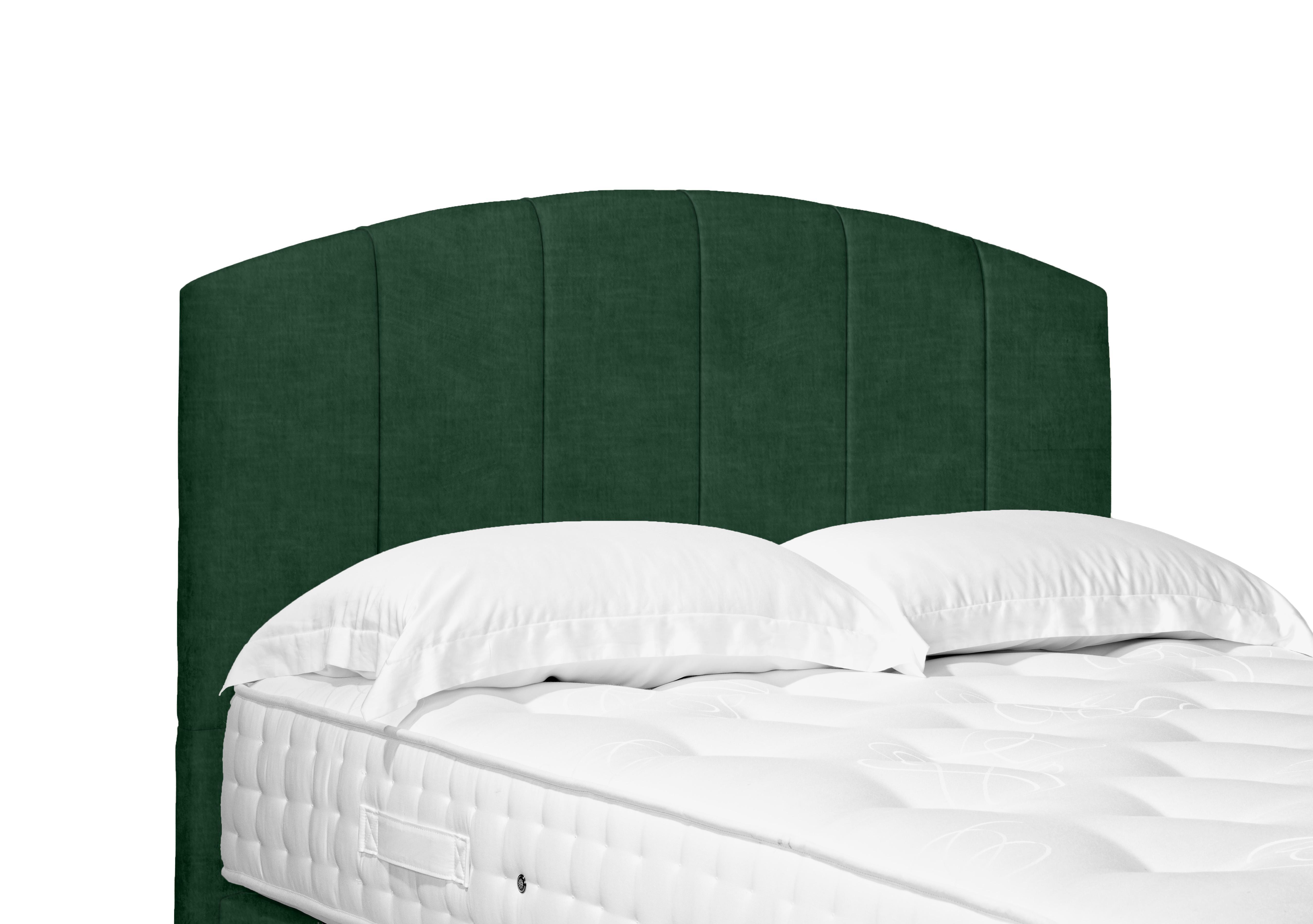 Bow Standard Floor Standing Headboard in 502 Tormaline Green on Furniture Village