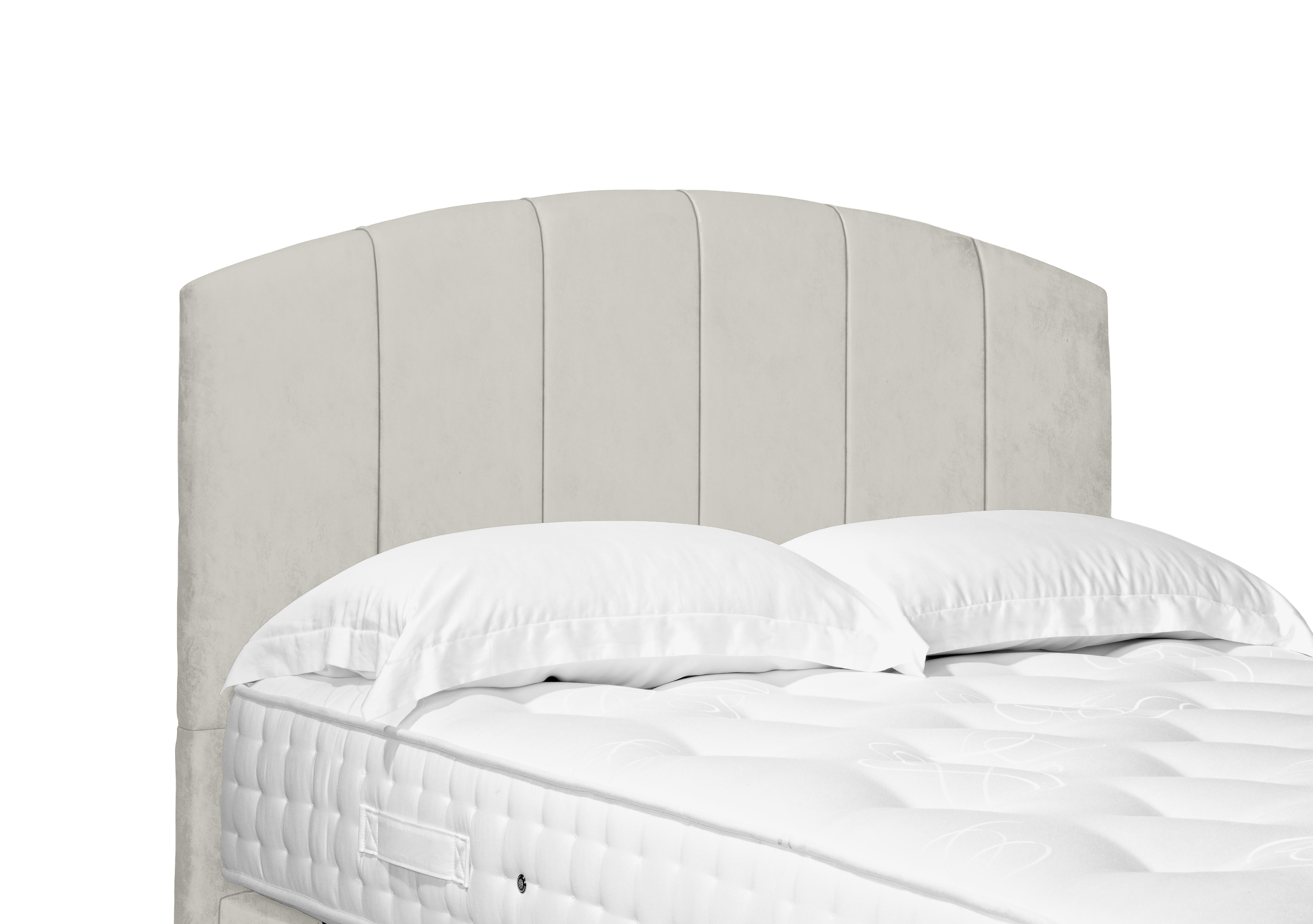 Artisan Collection Bow Standard Floor Standing Headboard in Aston Linen on Furniture Village