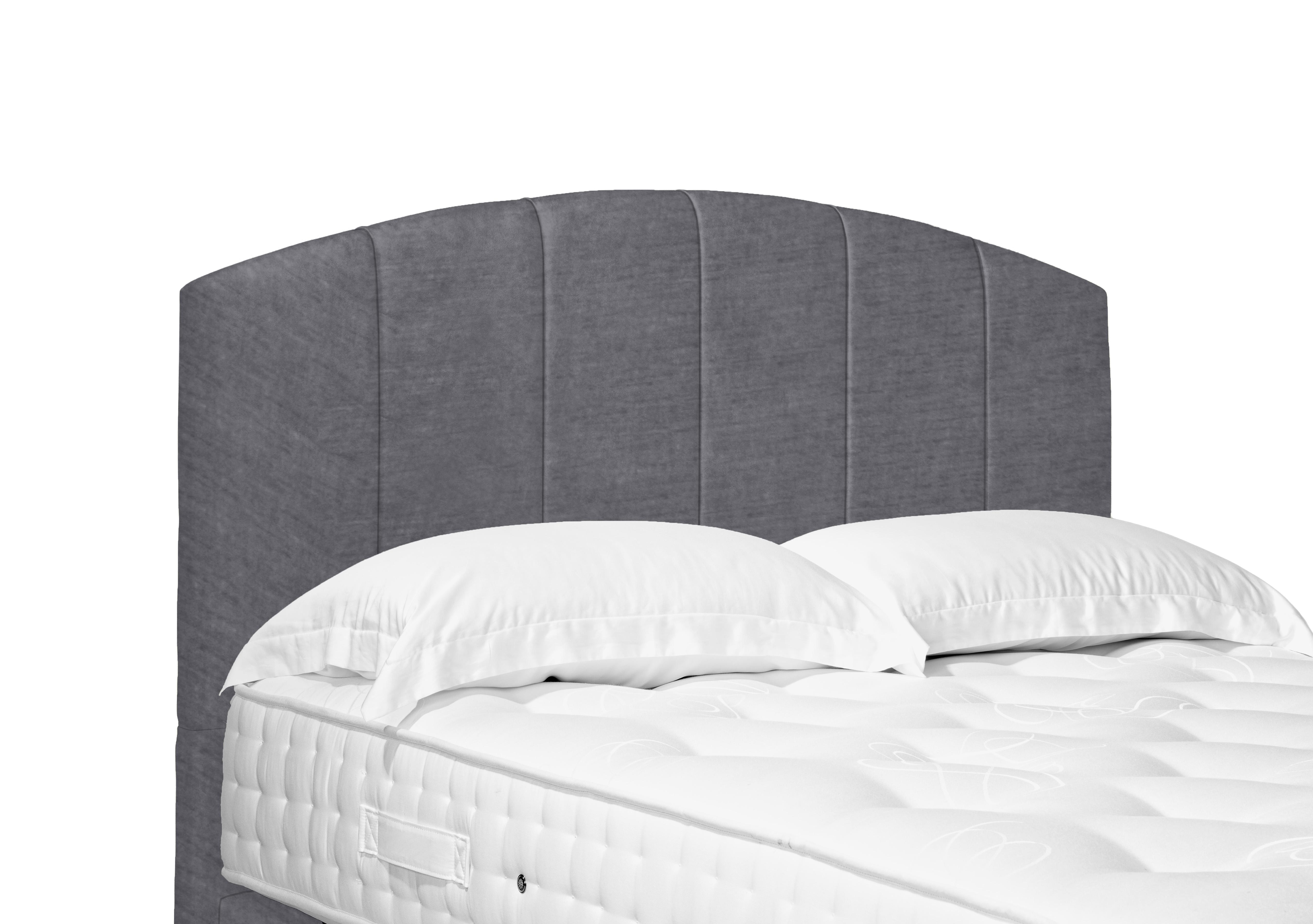 Artisan Collection Bow Standard Floor Standing Headboard in Aston Steel on Furniture Village
