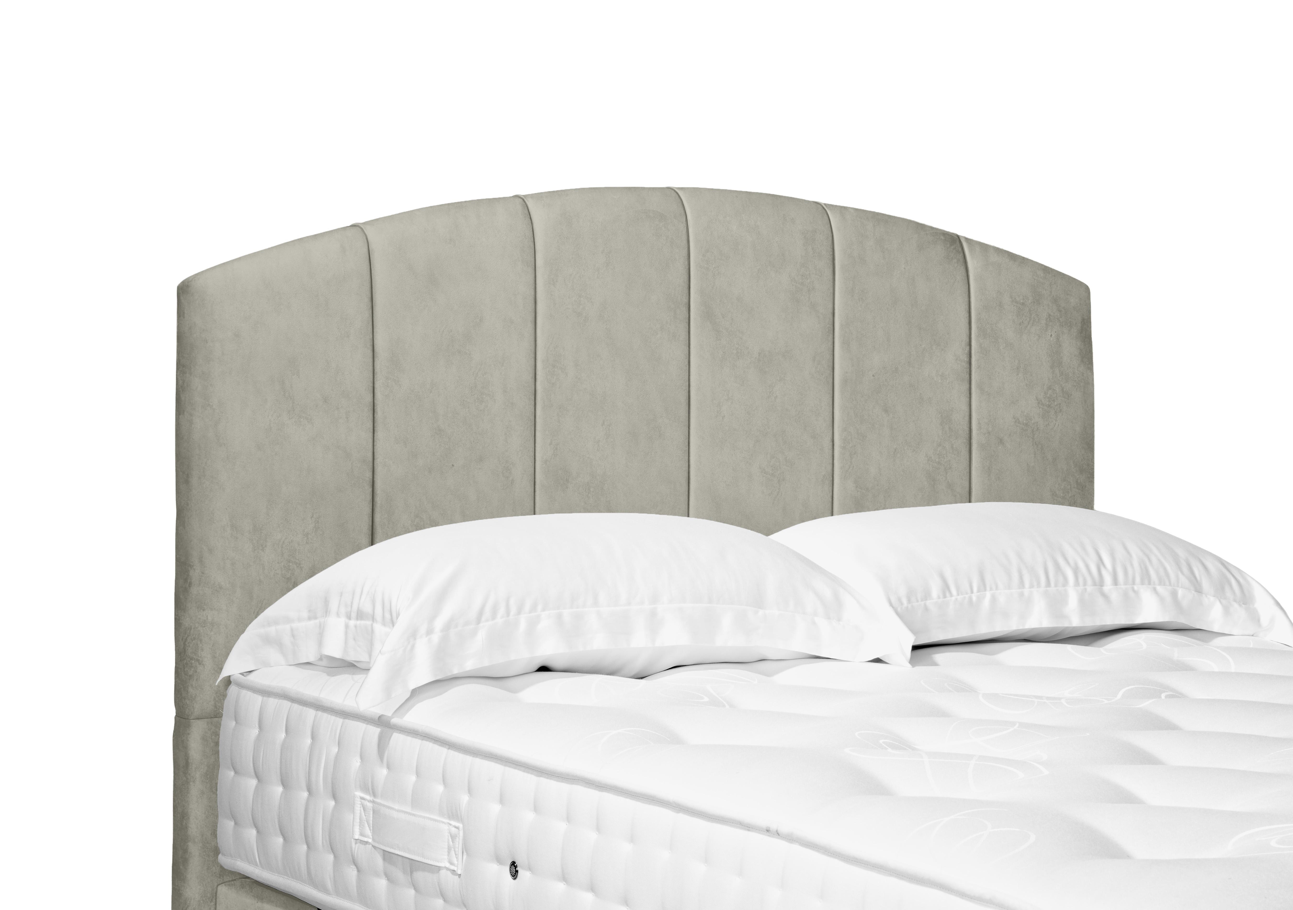 Artisan Collection Bow Standard Floor Standing Headboard in Dapple Oyster on Furniture Village