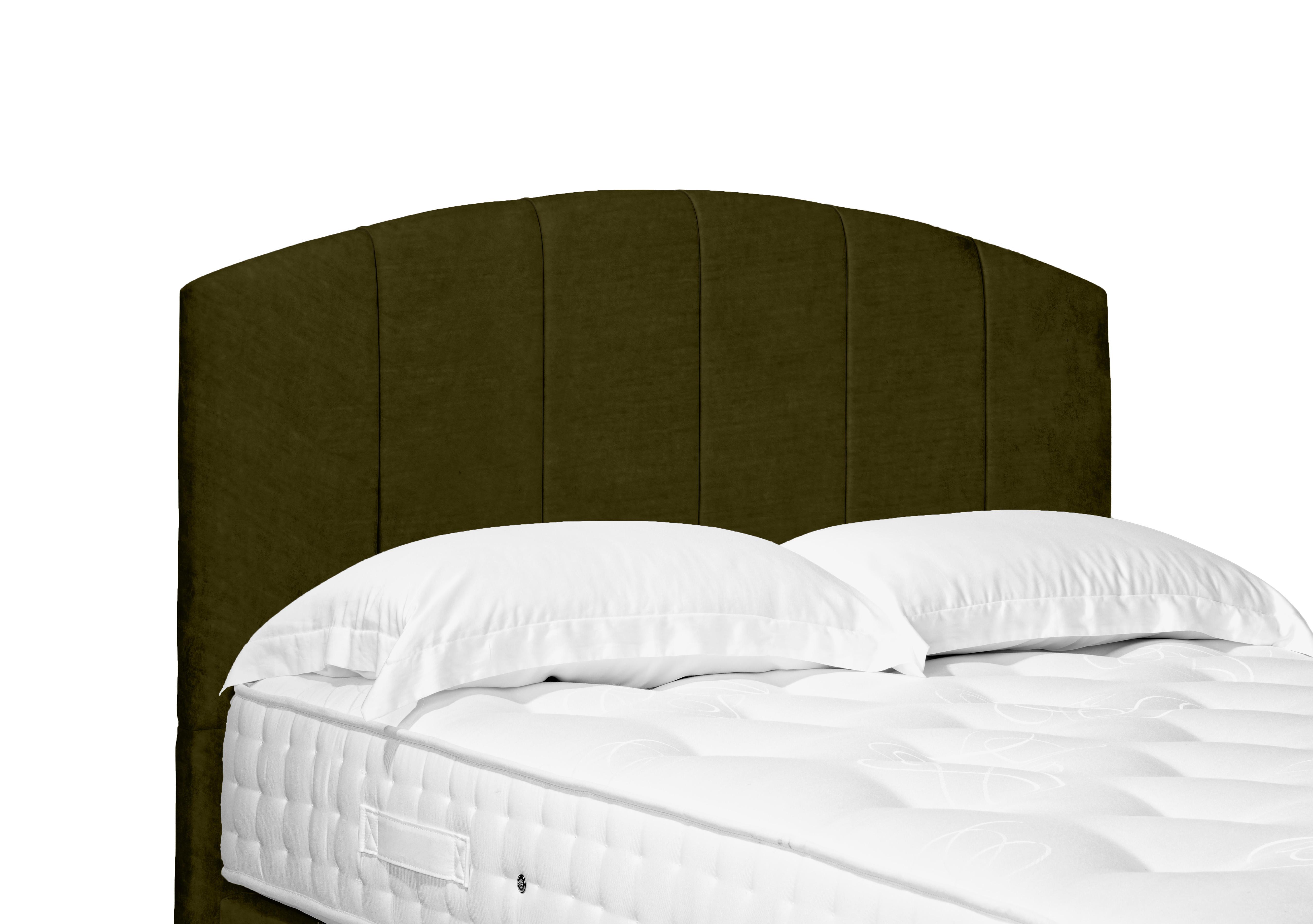 Artisan Collection Bow Standard Floor Standing Headboard in Milan Khaki on Furniture Village