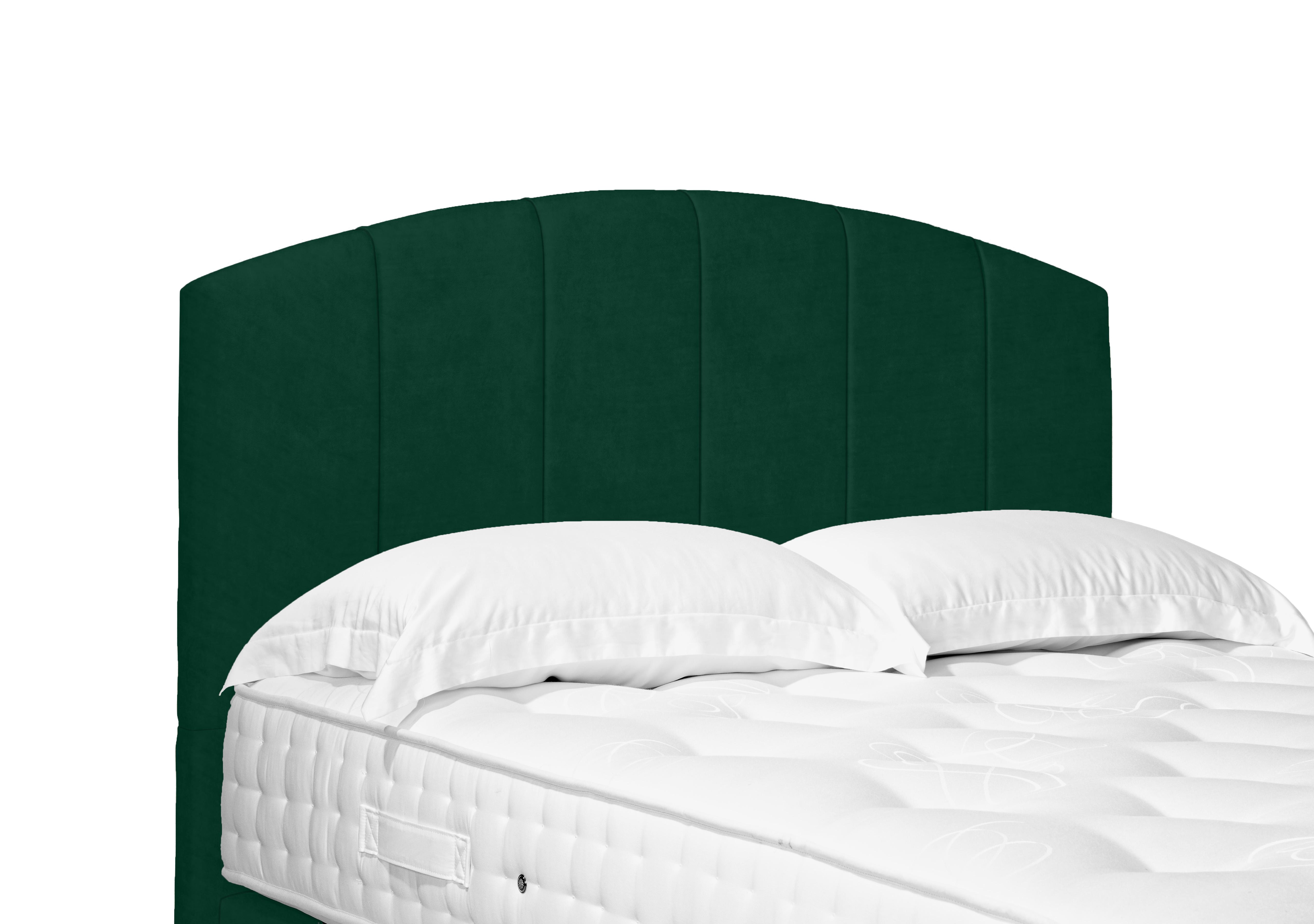 Artisan Collection Bow Standard Floor Standing Headboard in Plush Emerald on Furniture Village