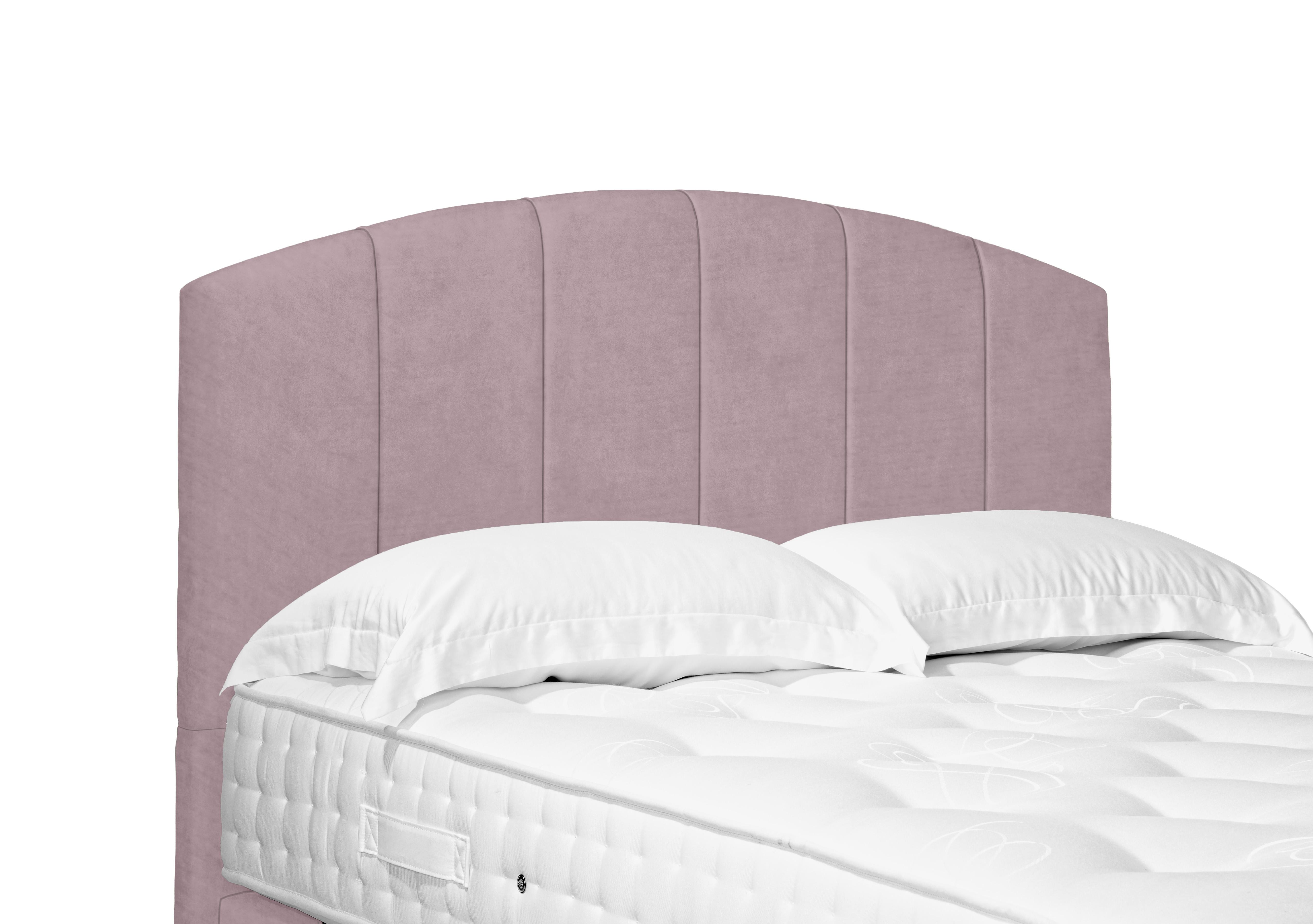 Artisan Collection Bow Standard Floor Standing Headboard in Plush Lilac on Furniture Village