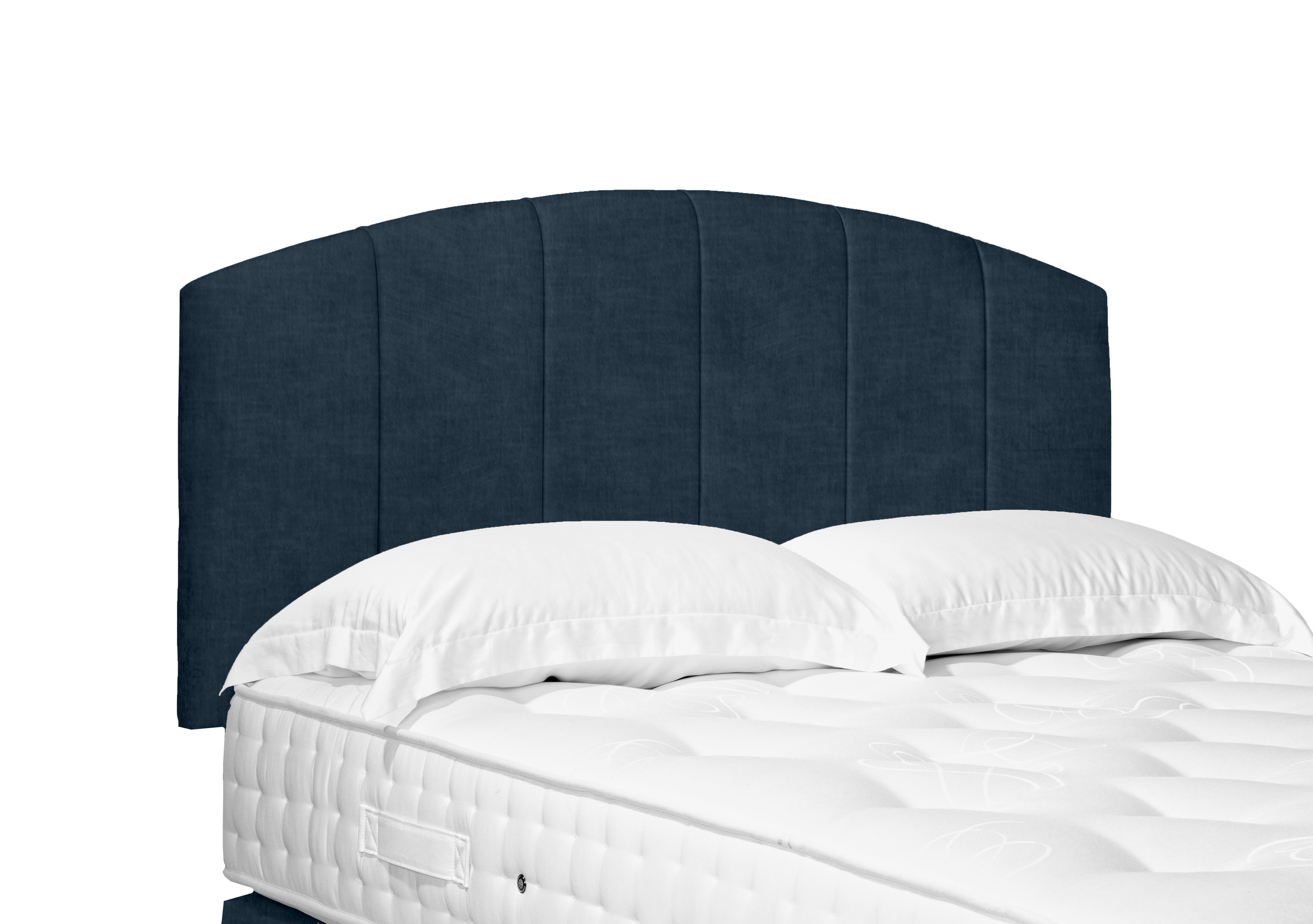 Artisan Collection Bow Standard Strutted Headboard in 600 Granite Blue on Furniture Village