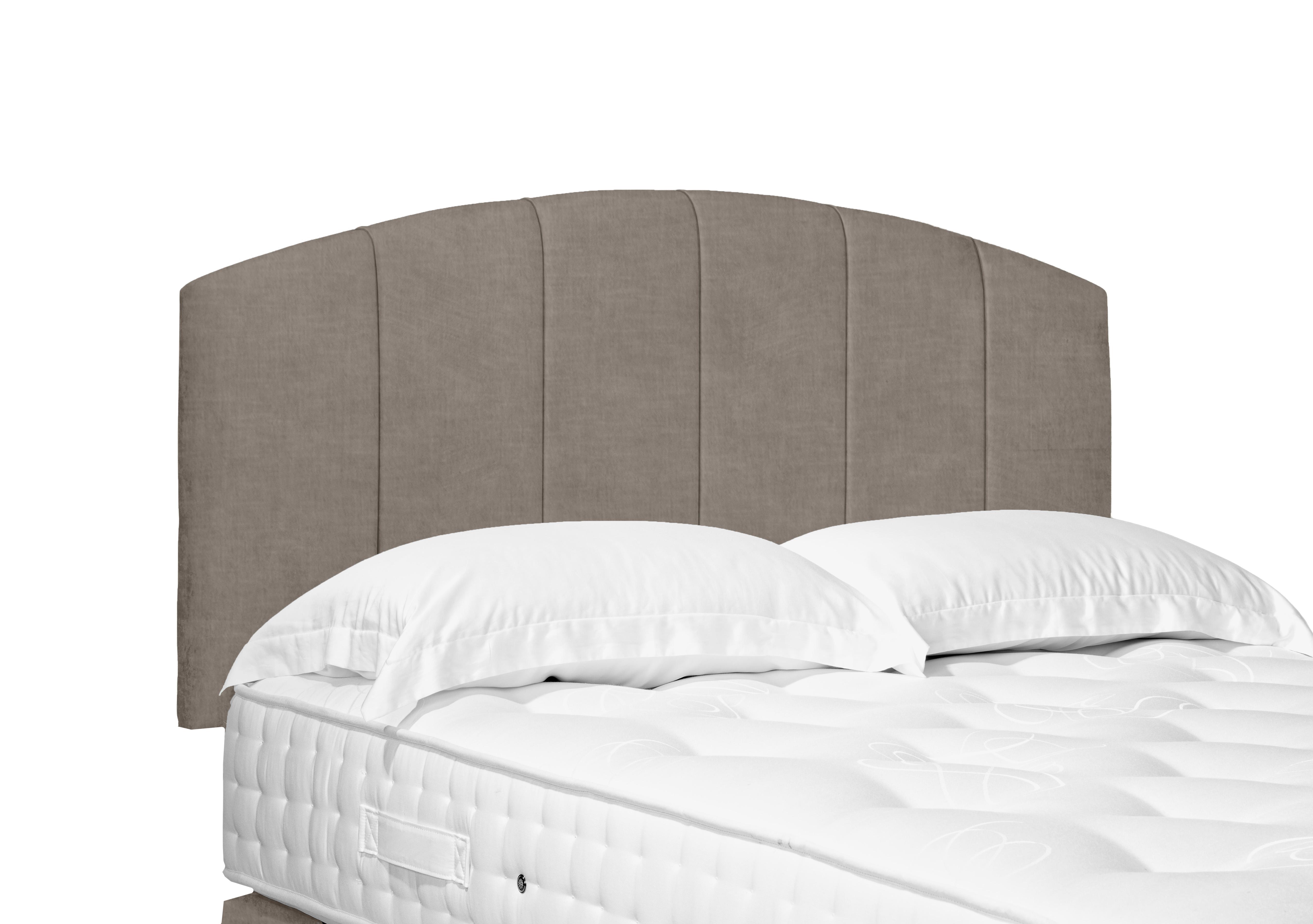 Bow Standard Strutted Headboard in 904 Warm Onyx on Furniture Village