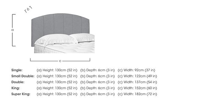 Artisan Collection Bow Standard Strutted Headboard in  on Furniture Village