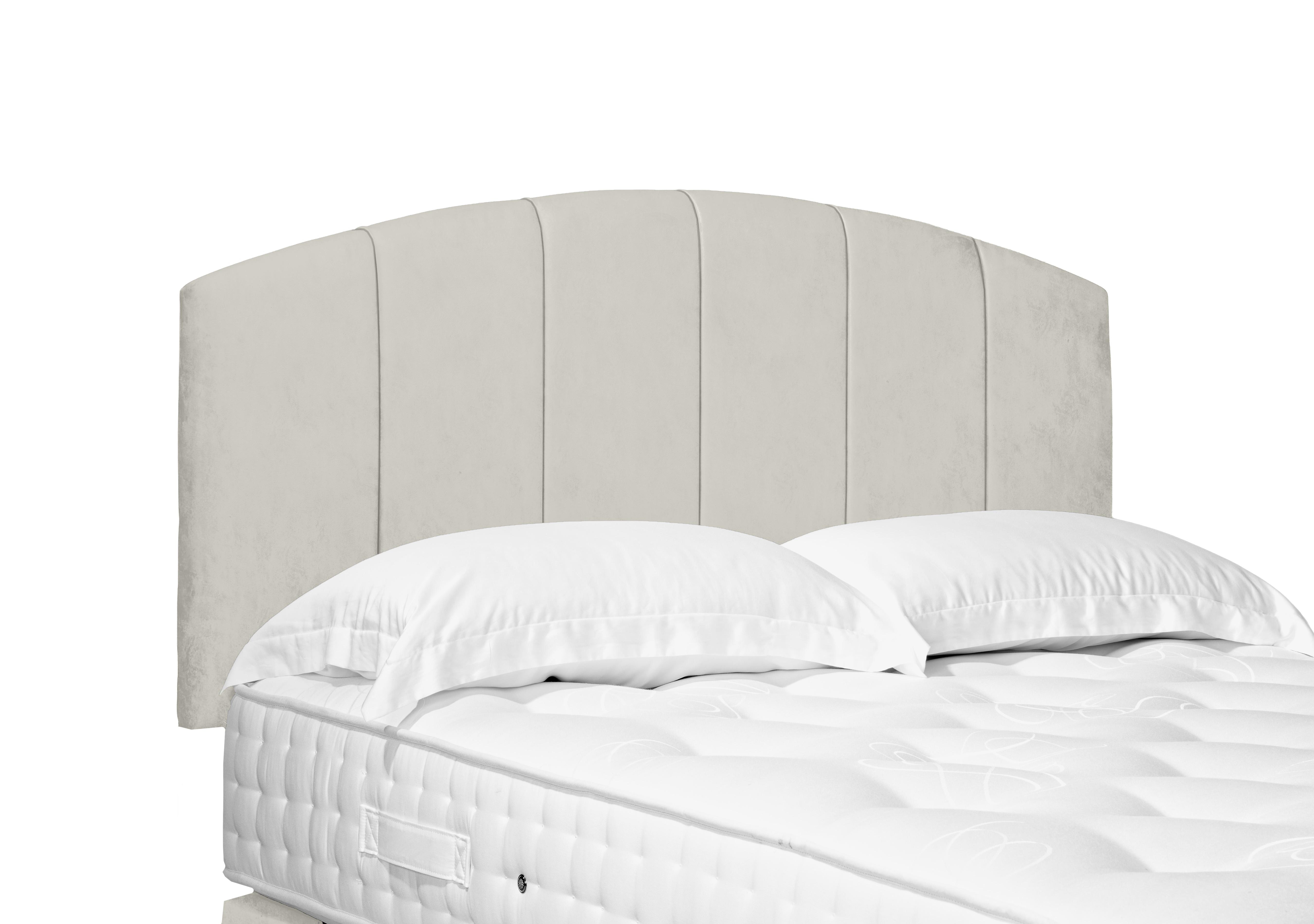 Artisan Collection Bow Standard Strutted Headboard in Aston Linen on Furniture Village