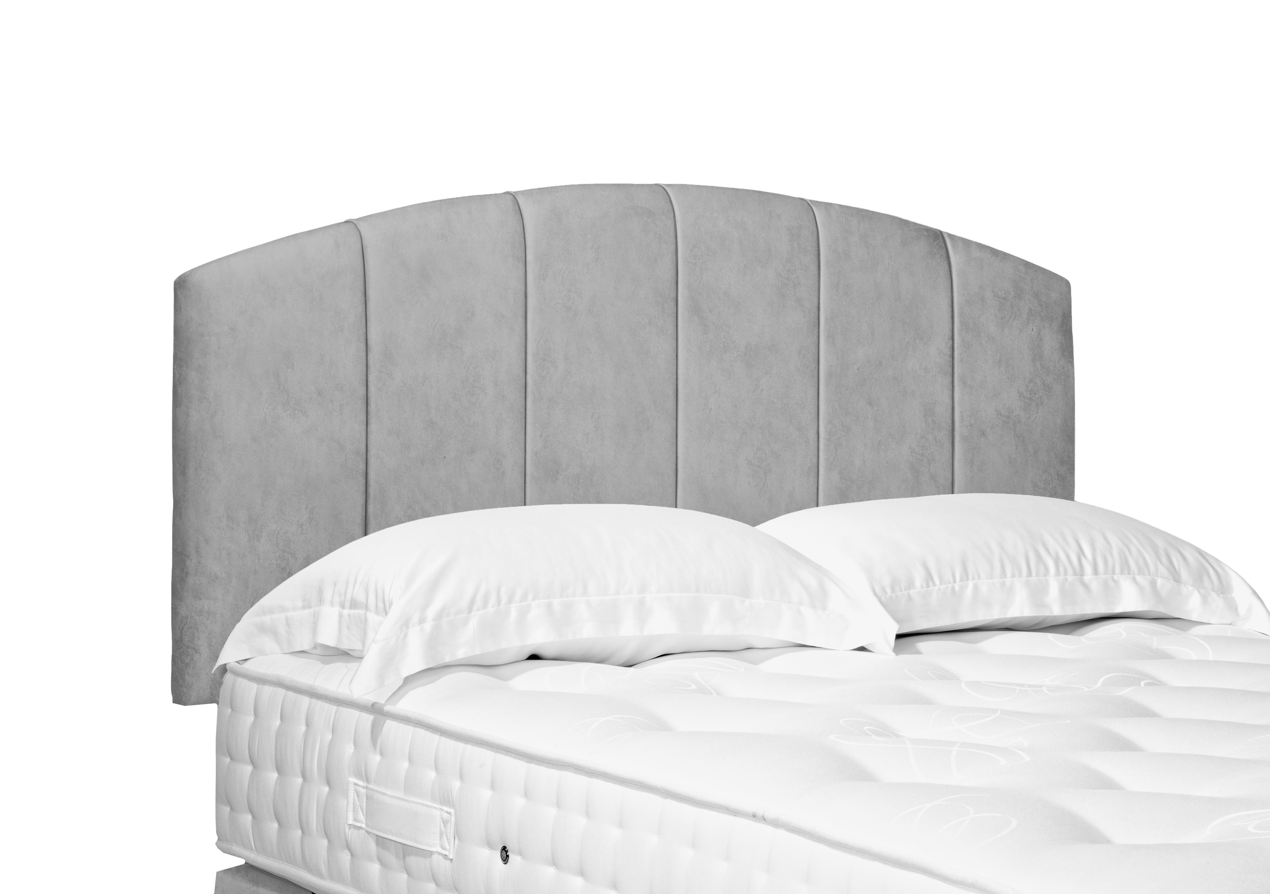 Artisan Collection Bow Standard Strutted Headboard in Dapple Sterling on Furniture Village