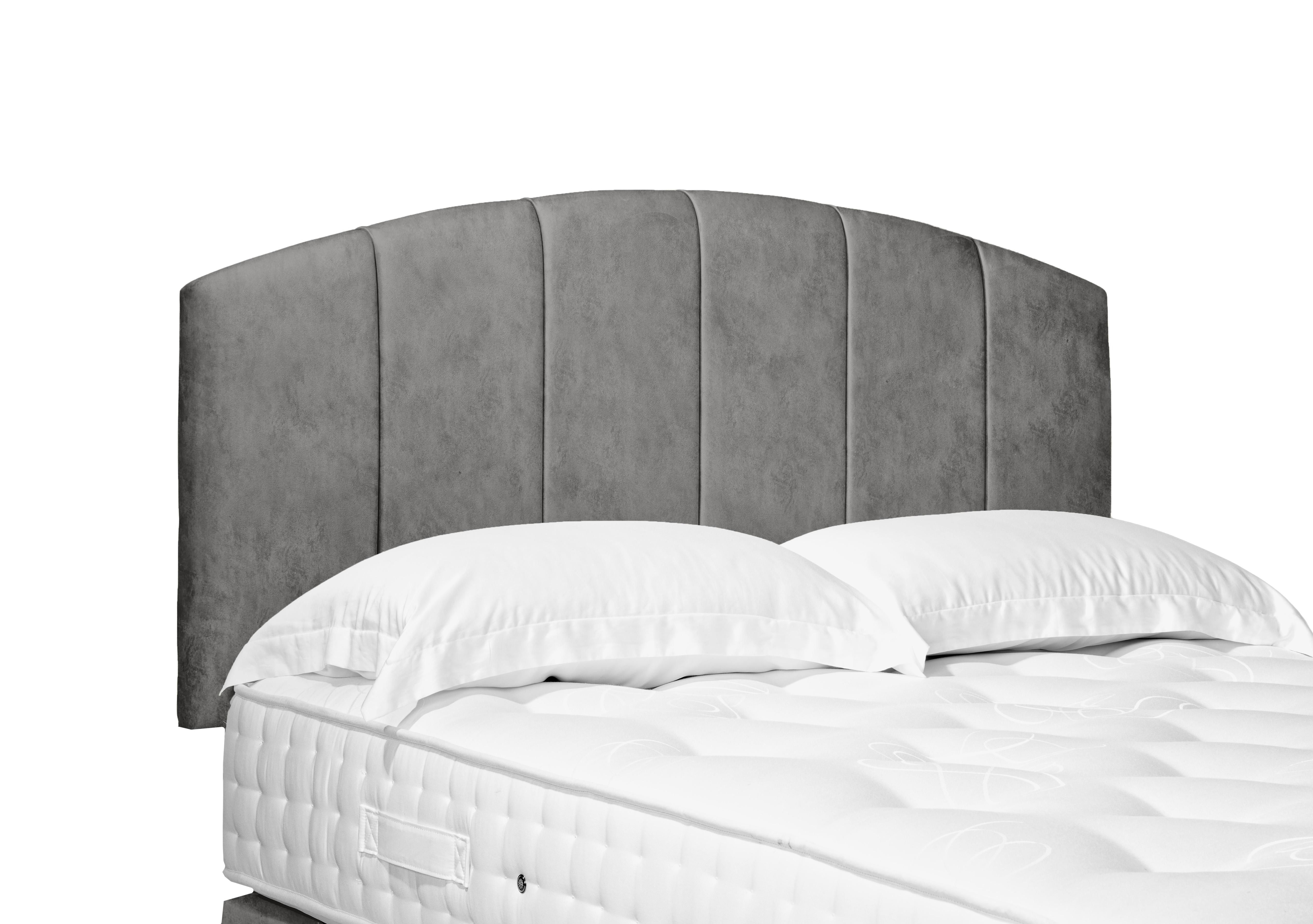 Artisan Collection Bow Standard Strutted Headboard in Daytona Pebble on Furniture Village