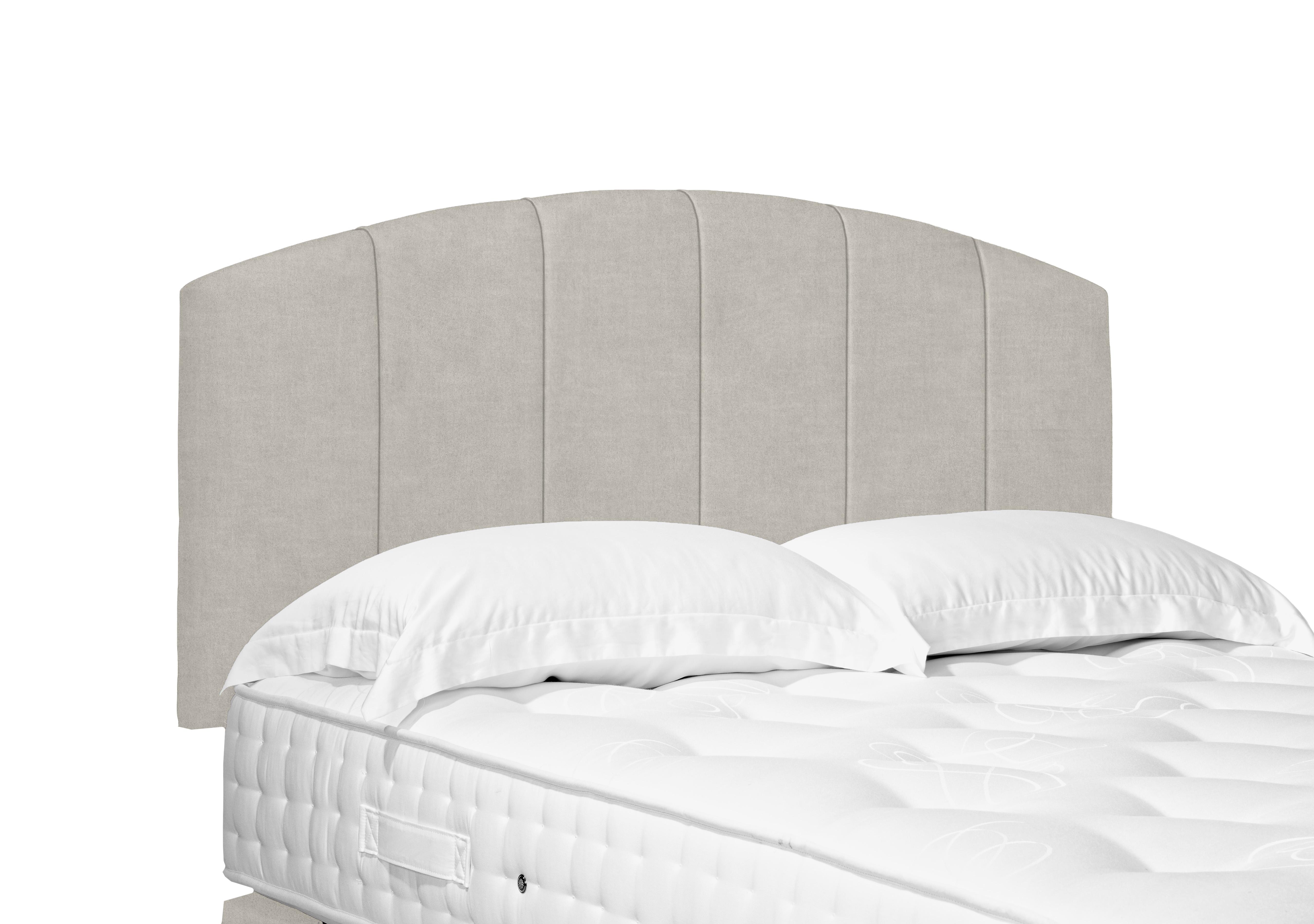 Artisan Collection Bow Standard Strutted Headboard in Queens Oat on Furniture Village