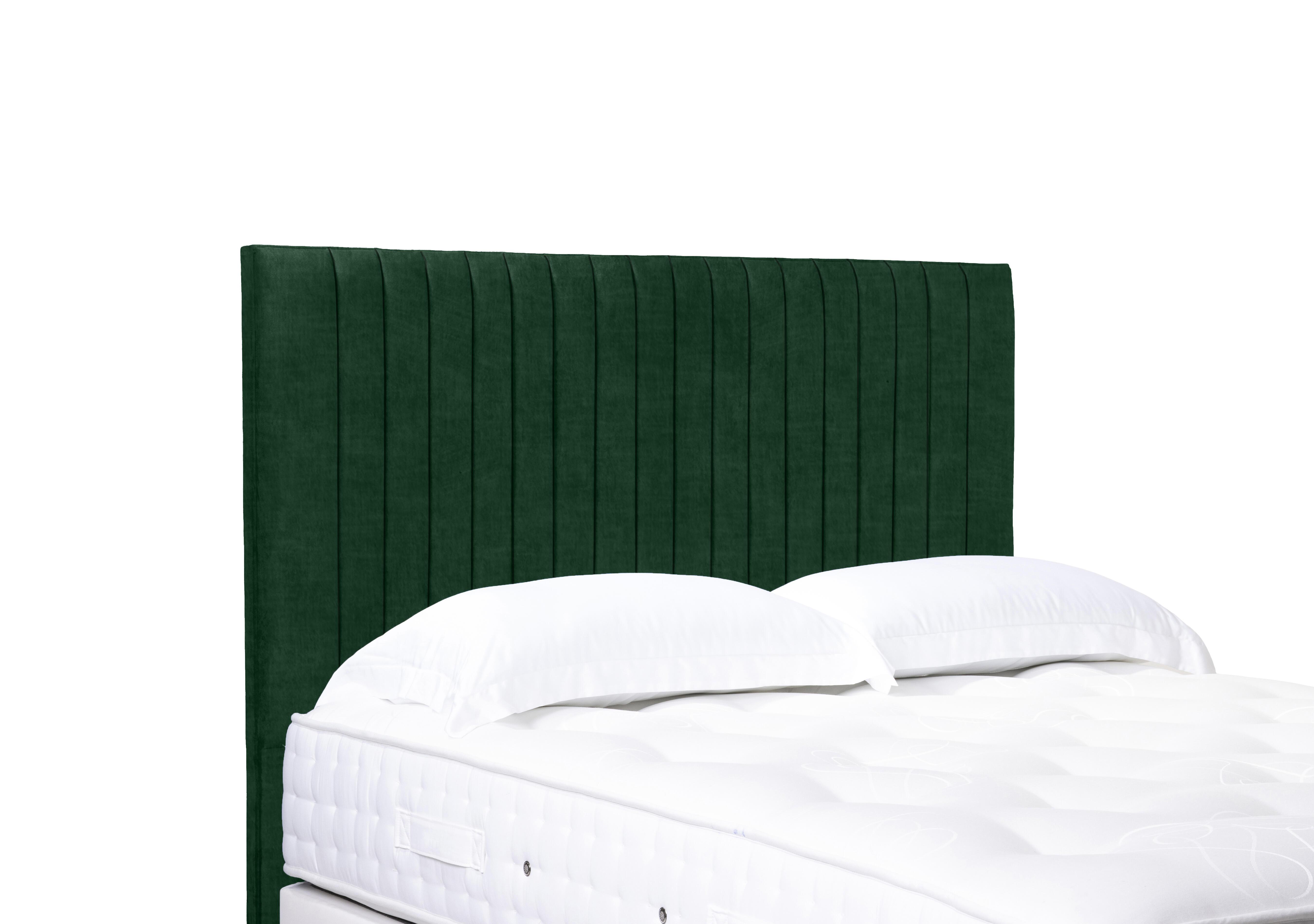 Cadenza High Floor Standing Headboard in 502 Tormaline Green on Furniture Village
