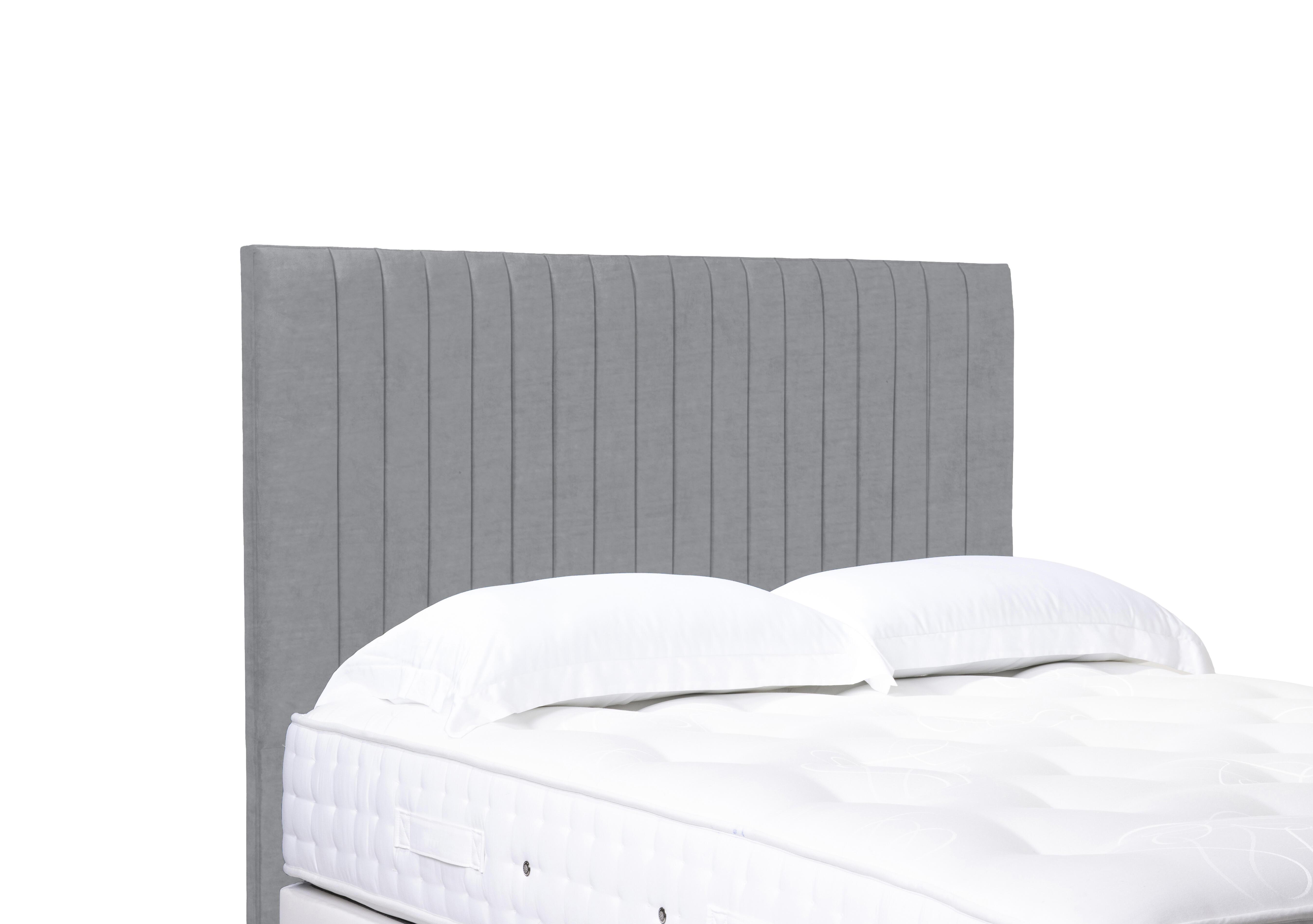 Cadenza High Floor Standing Headboard in Aston Silver on Furniture Village