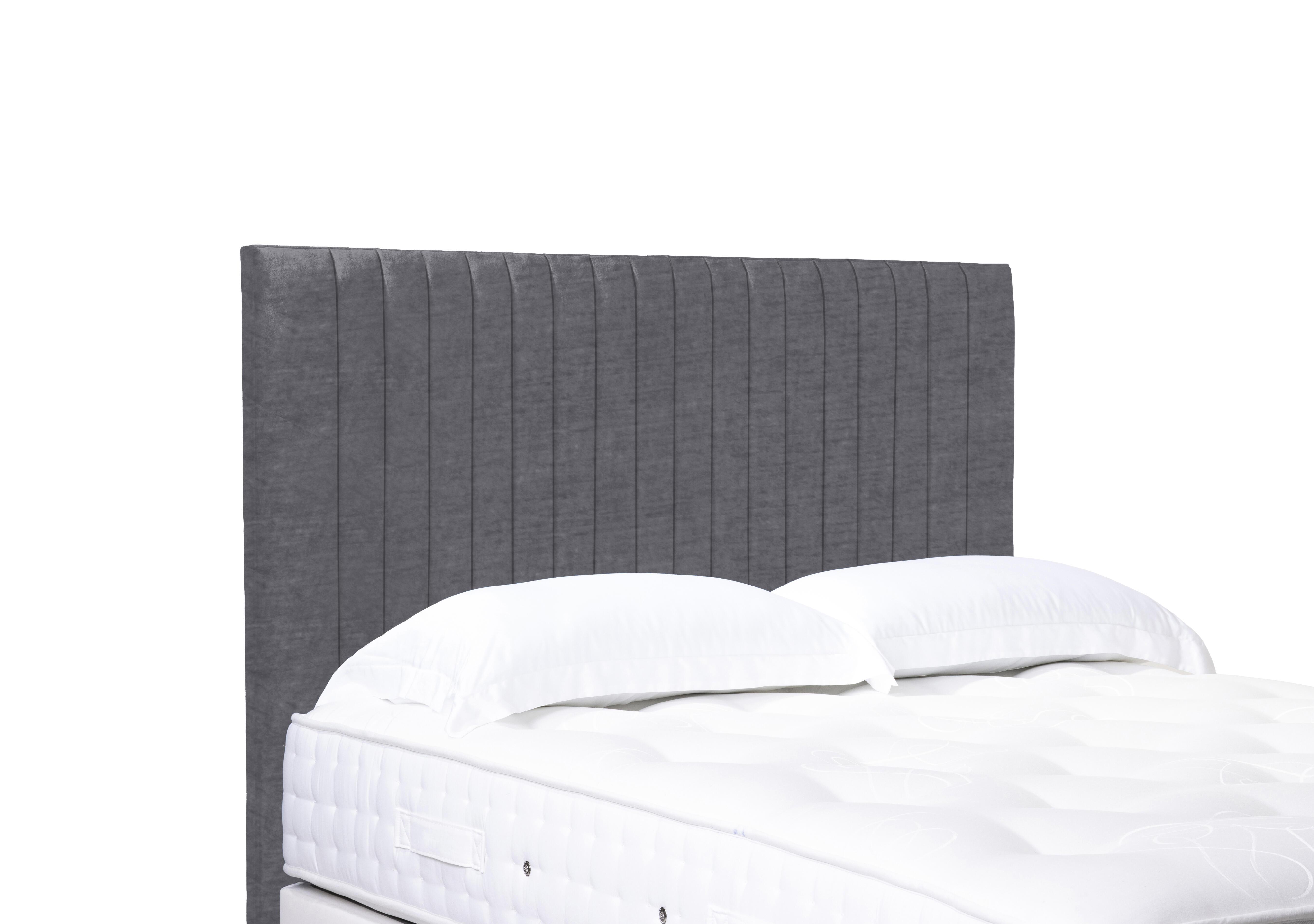 Cadenza High Floor Standing Headboard in Aston Steel on Furniture Village
