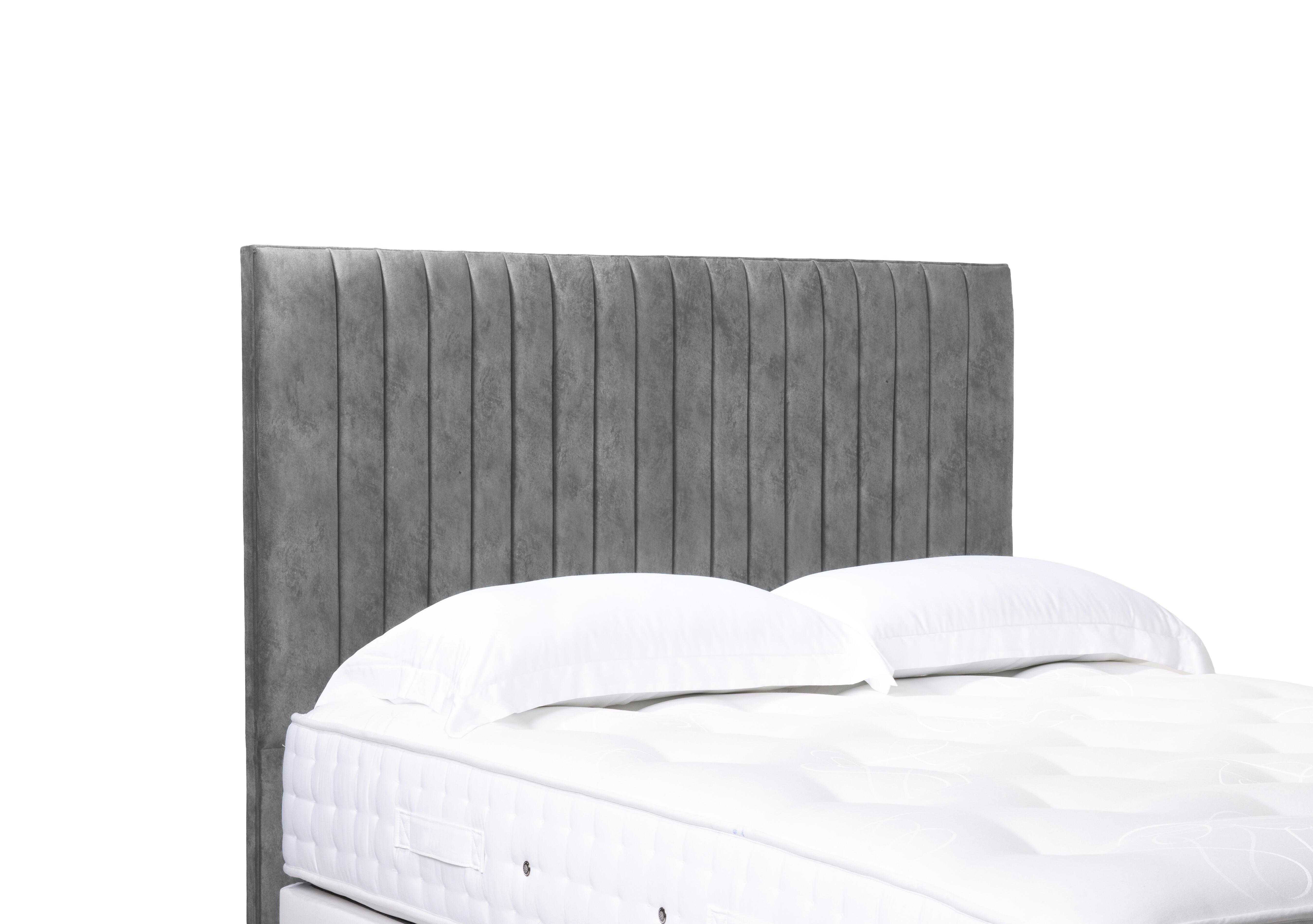 Artisan Collection Cadenza High Floor Standing Headboard in Daytona Silver on Furniture Village