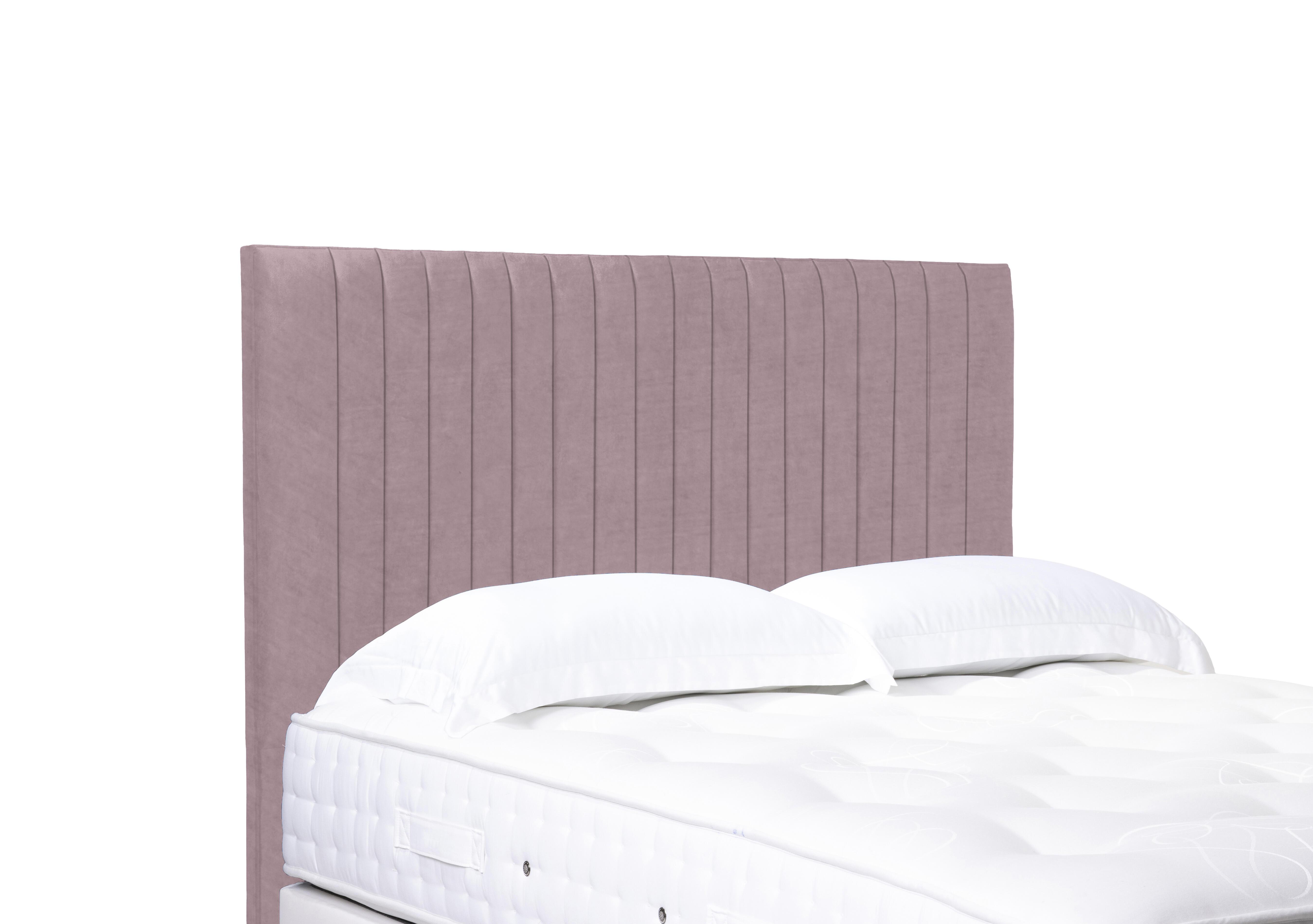 Cadenza High Floor Standing Headboard in Plush Lilac on Furniture Village