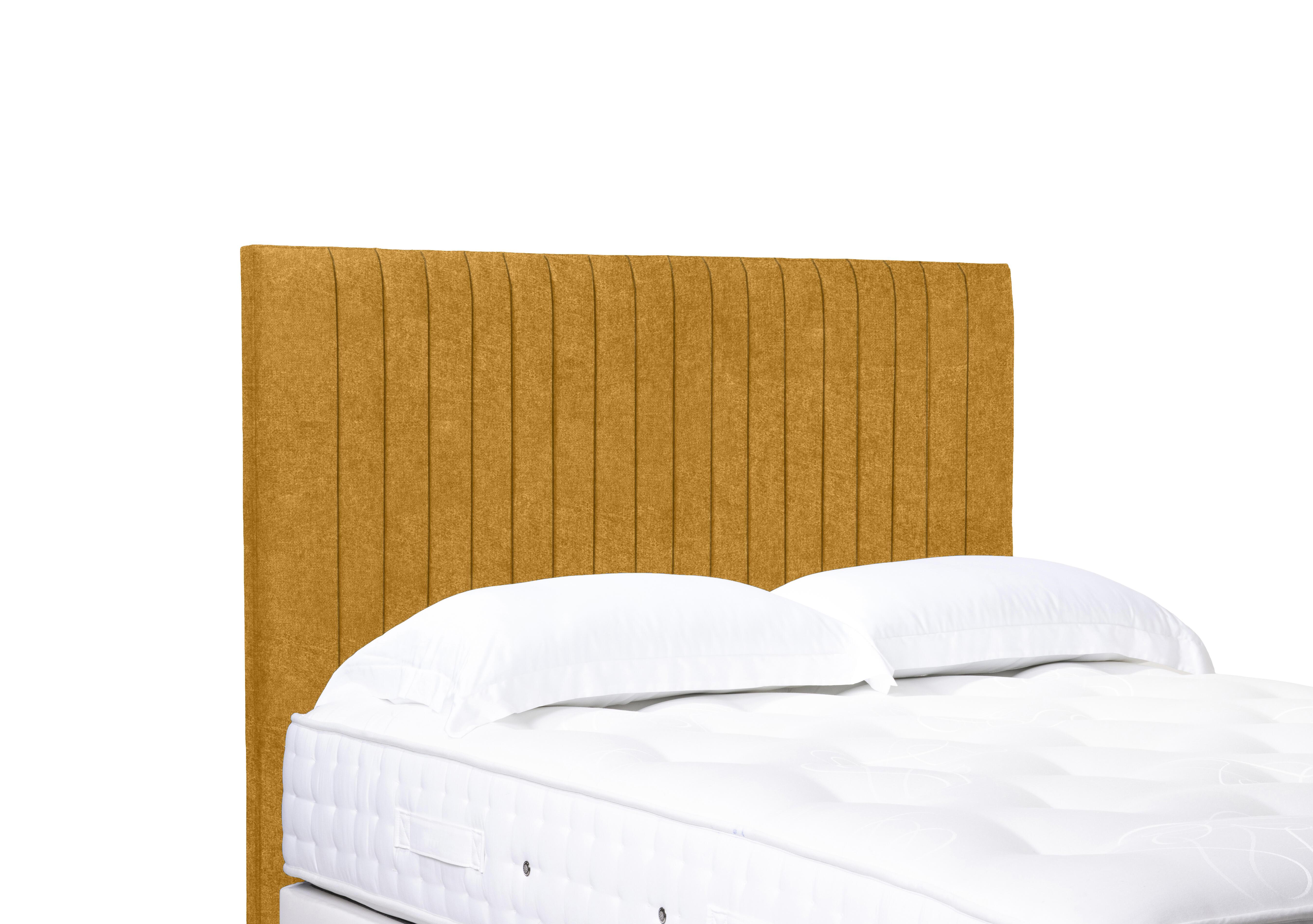 Artisan Collection Cadenza High Floor Standing Headboard in Tweed Mustard on Furniture Village