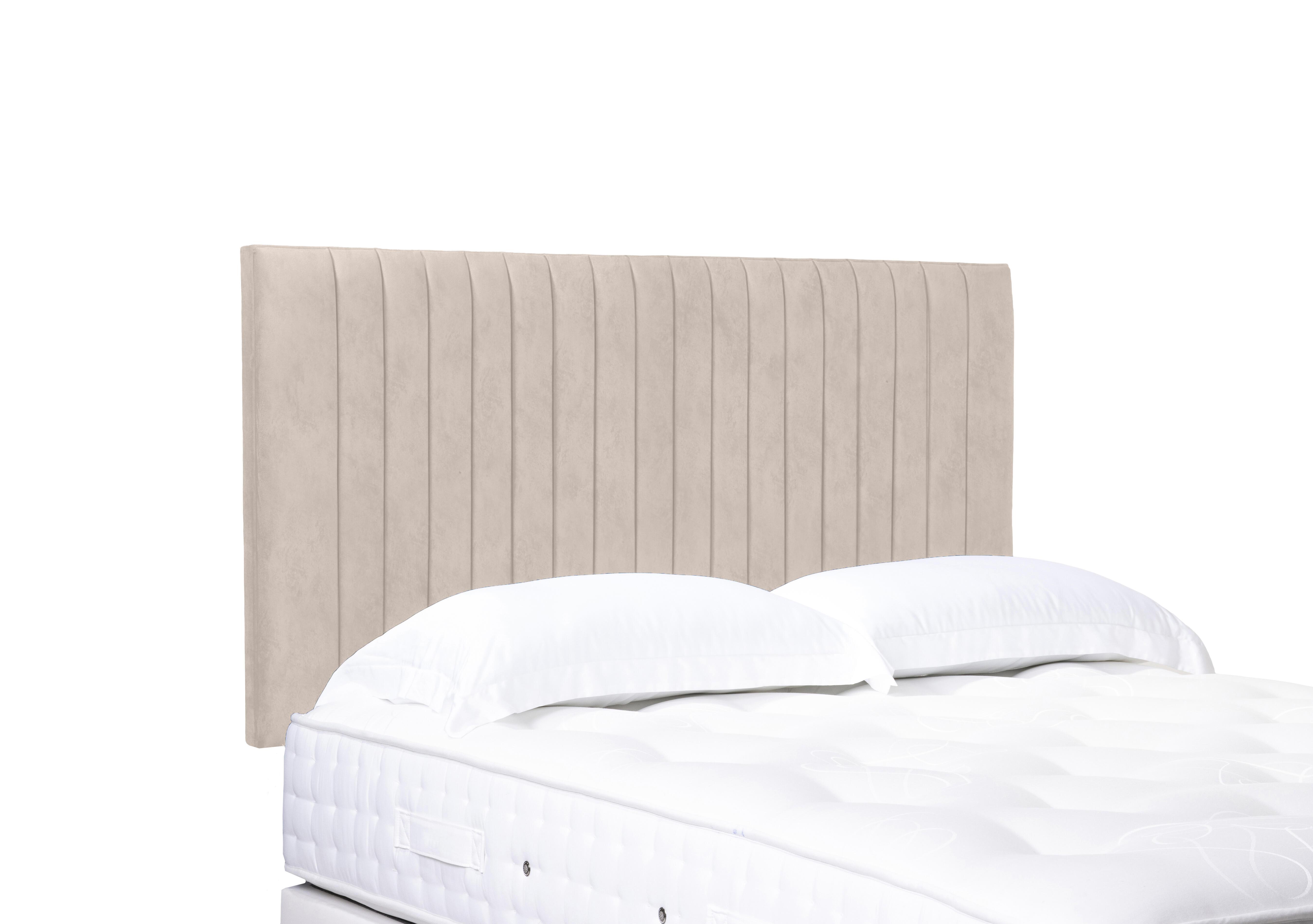 Cadenza High Strutted Headboard in 901 Sandstone Pearl on Furniture Village