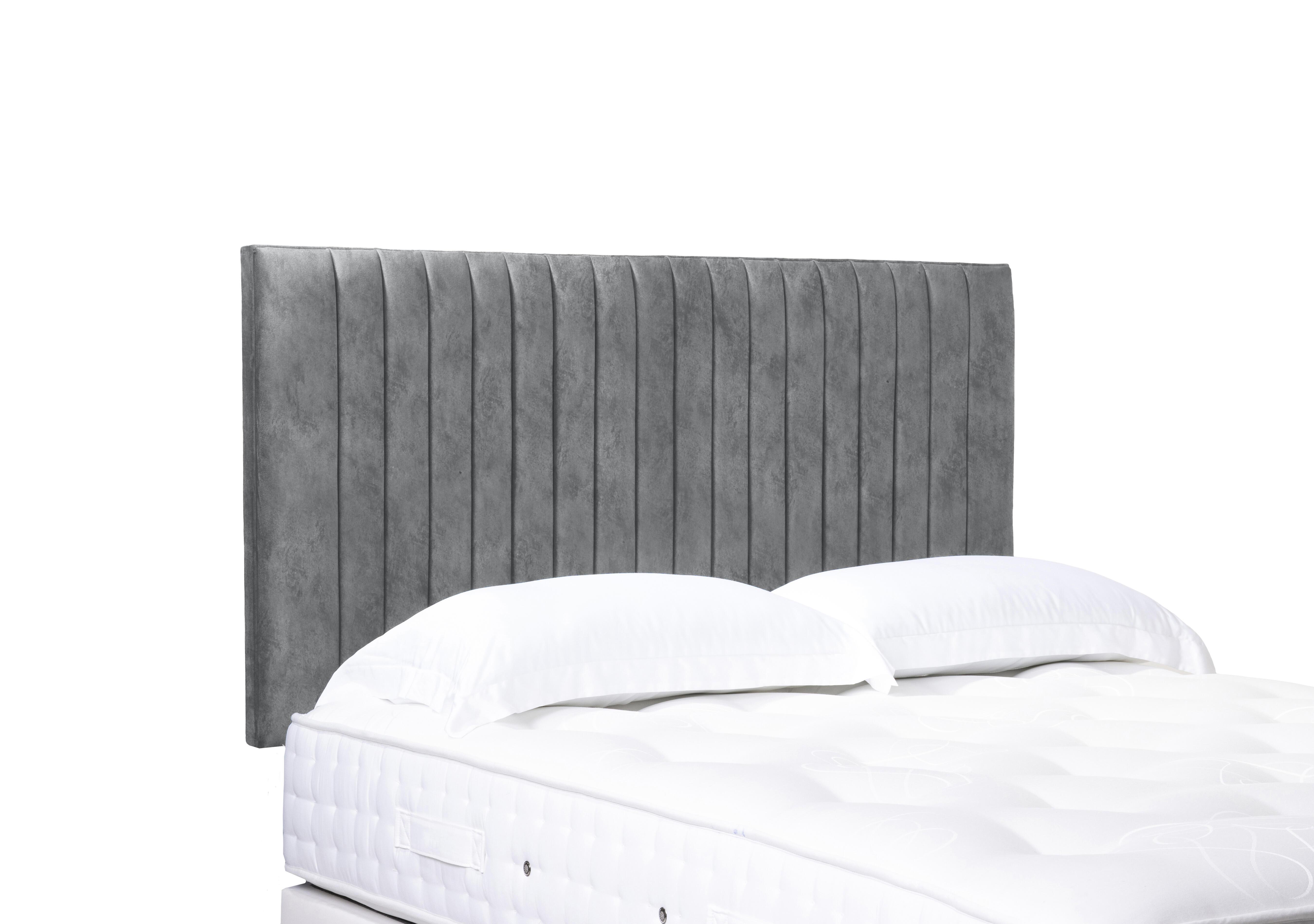 Artisan Collection Cadenza High Strutted Headboard in Daytona Silver on Furniture Village