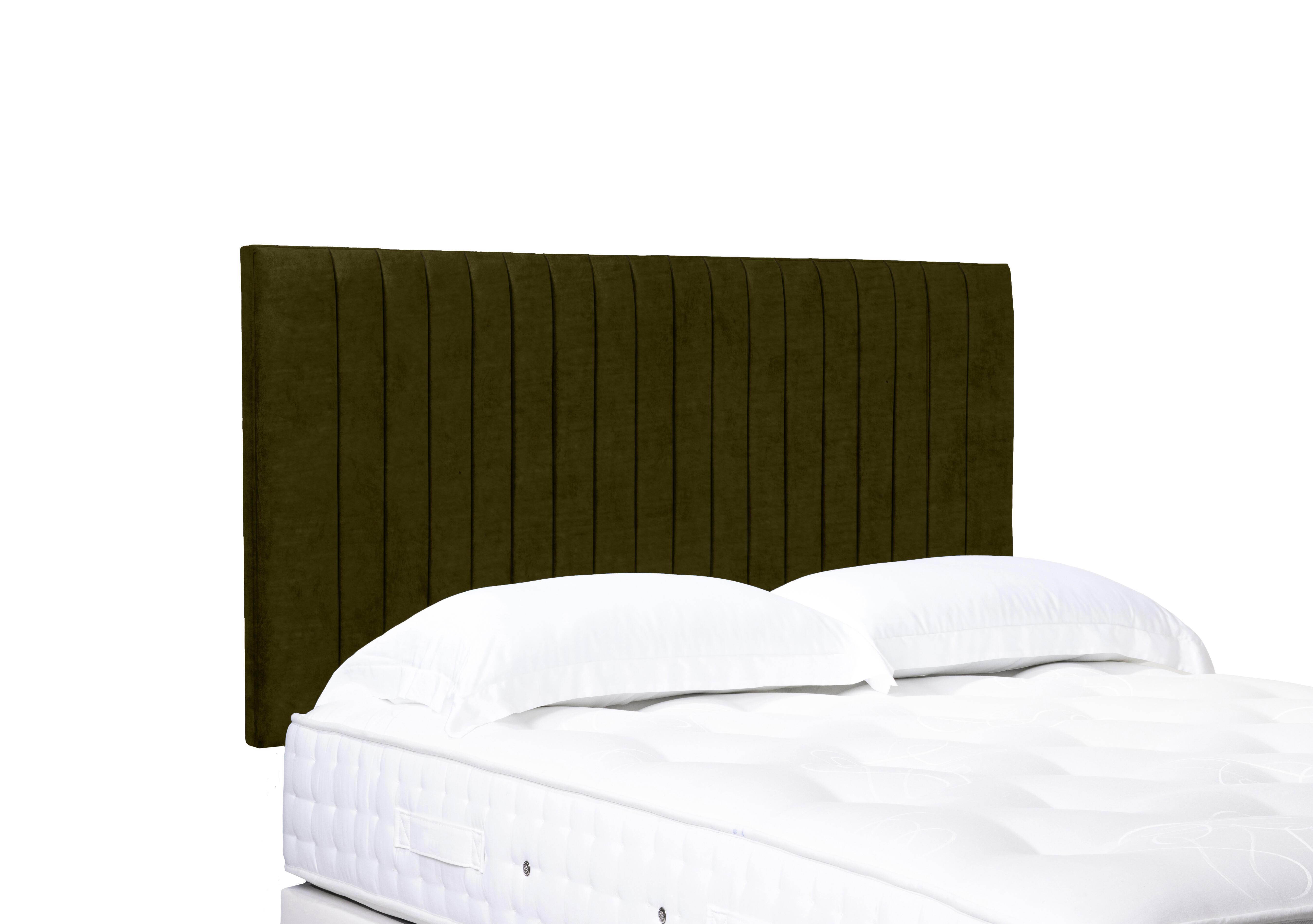 Artisan Collection Cadenza High Strutted Headboard in Milan Khaki on Furniture Village