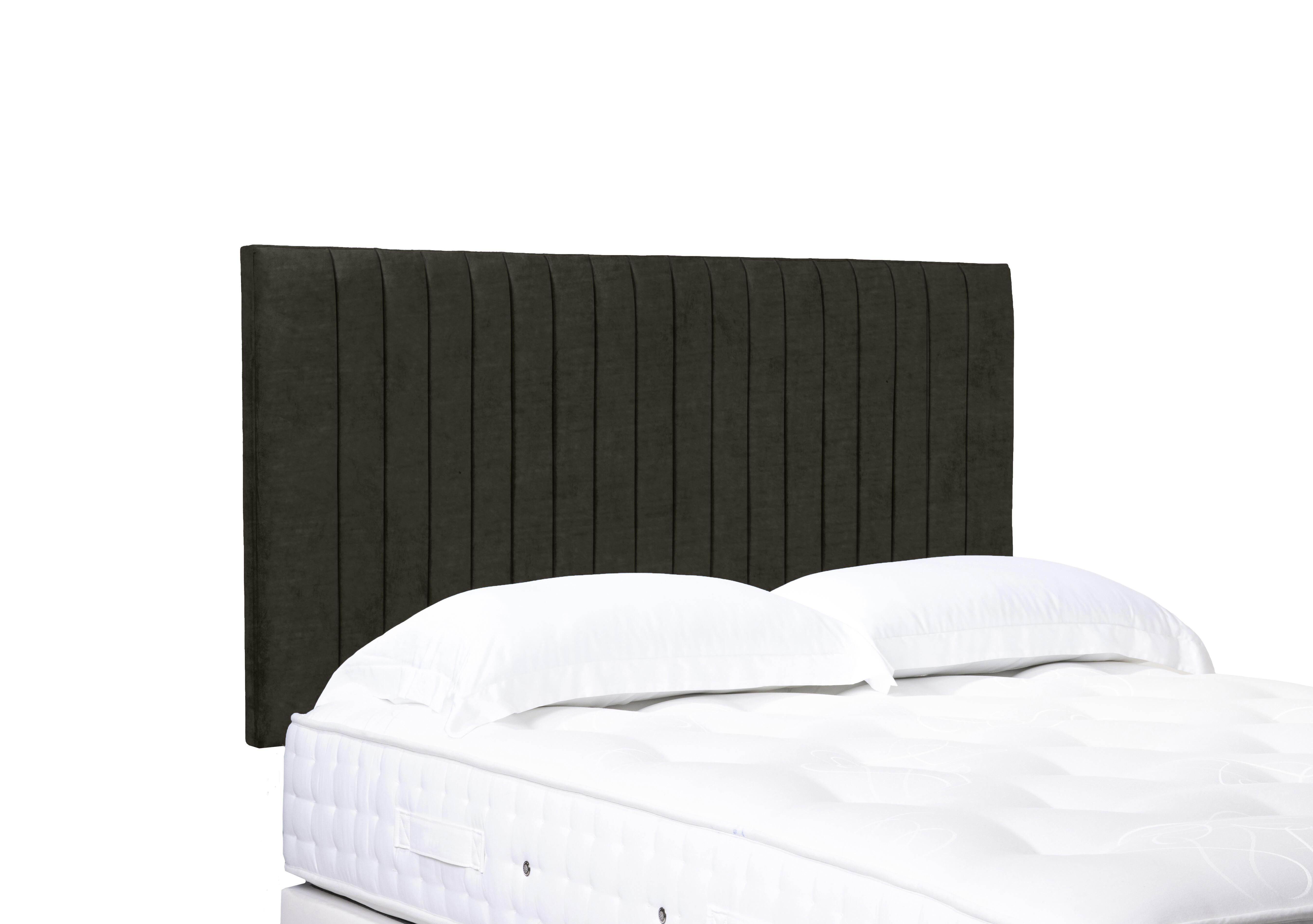 Artisan Collection Cadenza High Strutted Headboard in Milan Thunder on Furniture Village
