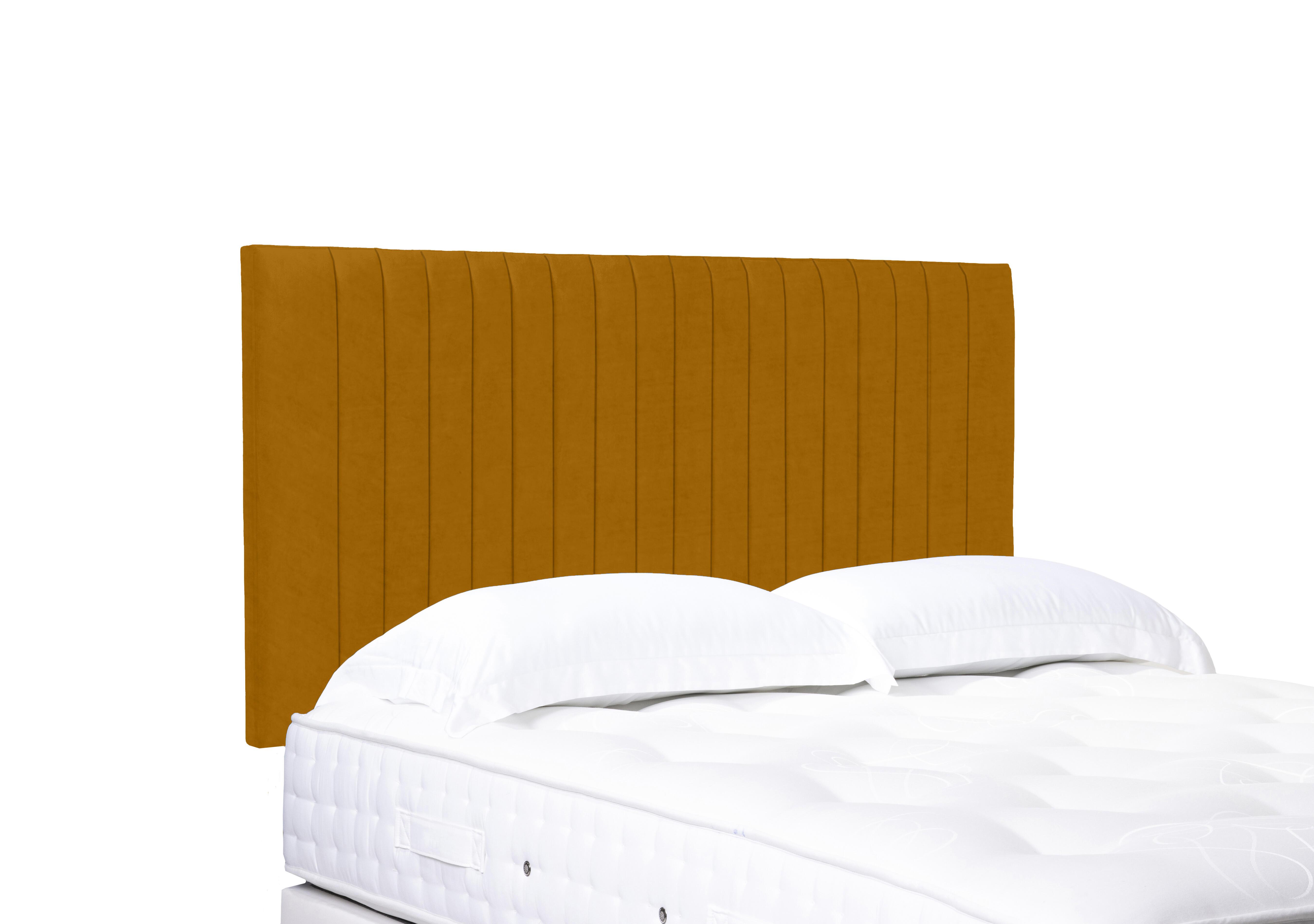 Cadenza High Strutted Headboard in Plush Corn on Furniture Village