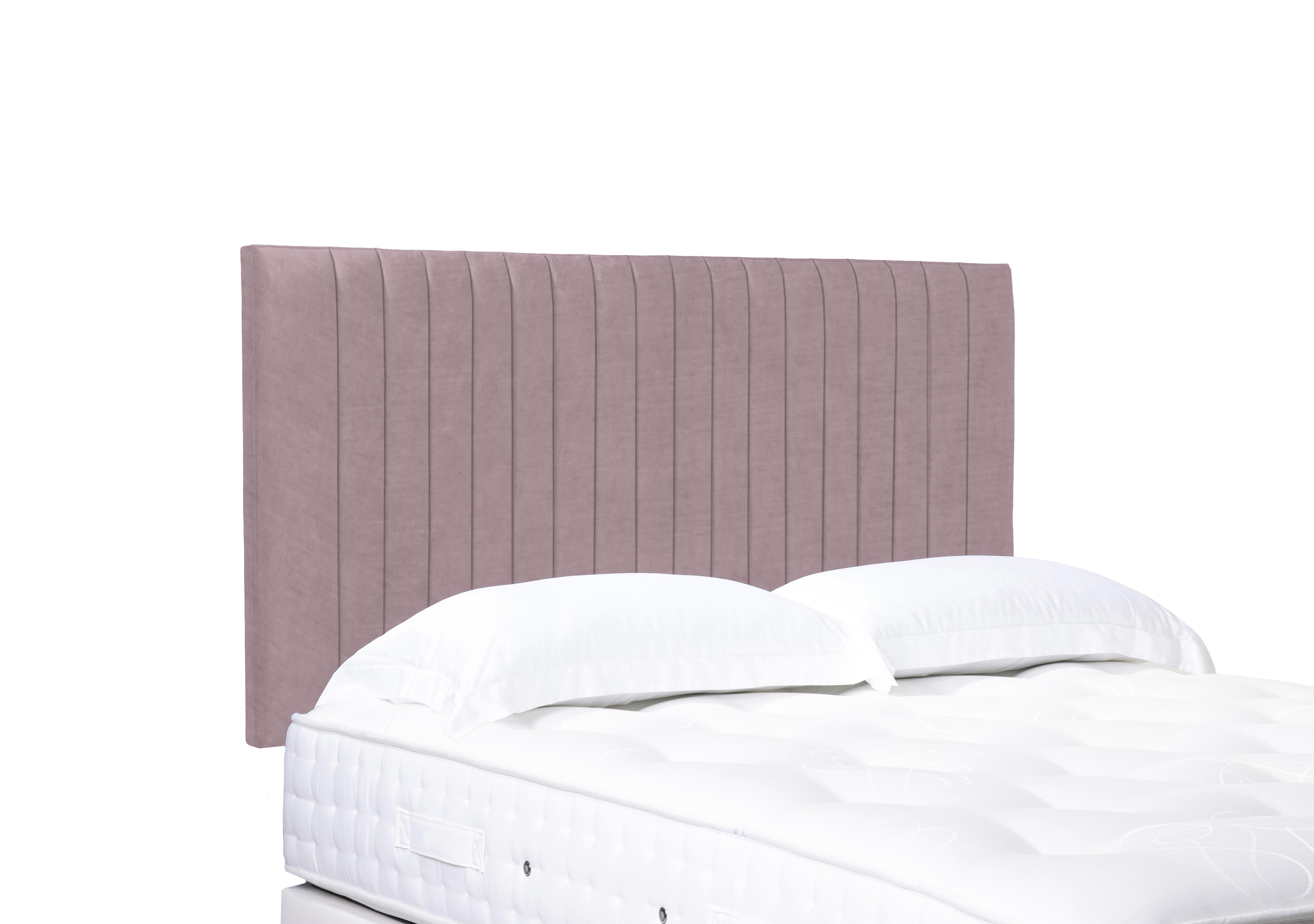 Artisan Collection Cadenza High Strutted Headboard in Plush Lilac on Furniture Village