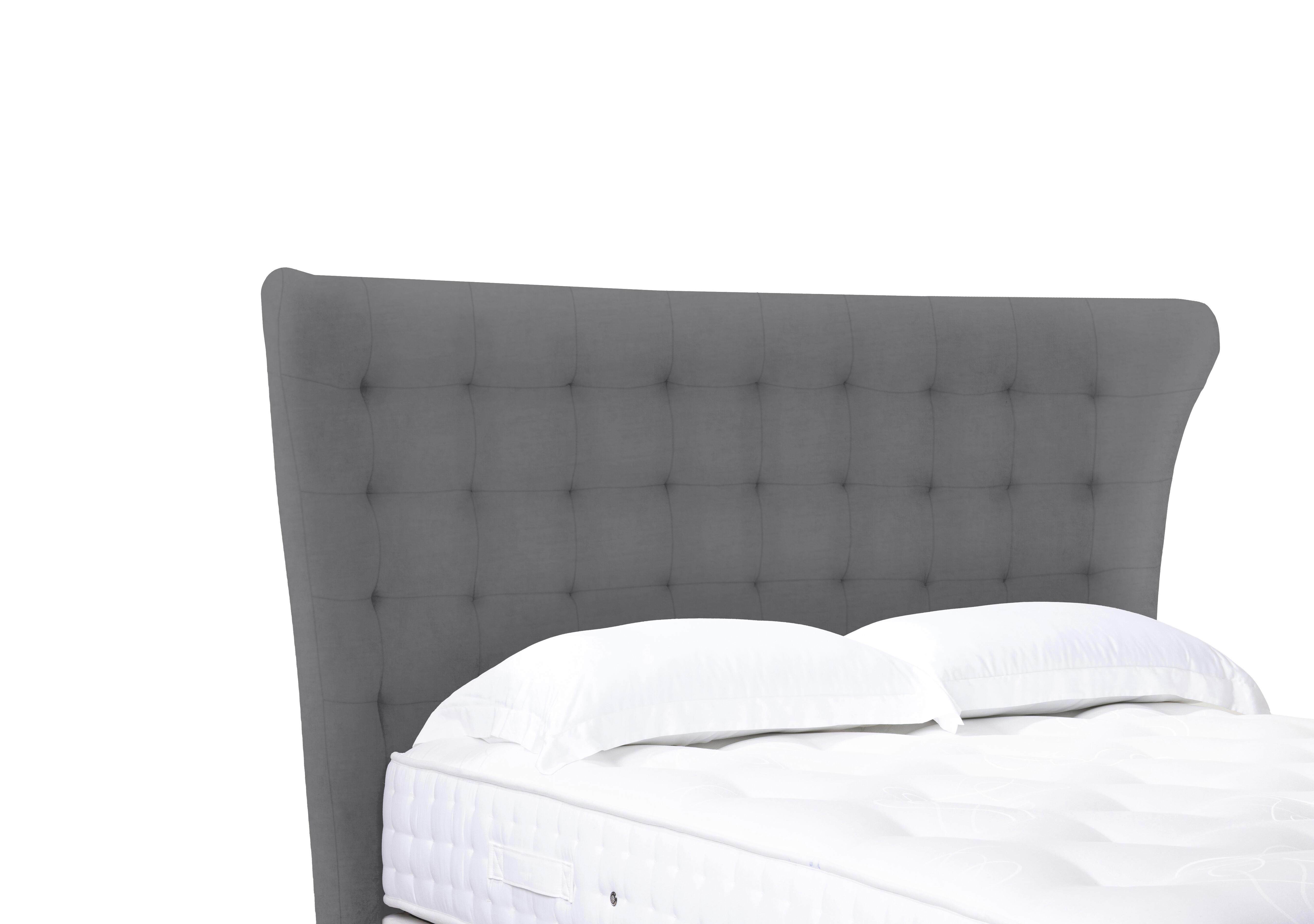 Artisan Collection Callie High Floor Standing Headboard in Plush Dark Grey on Furniture Village