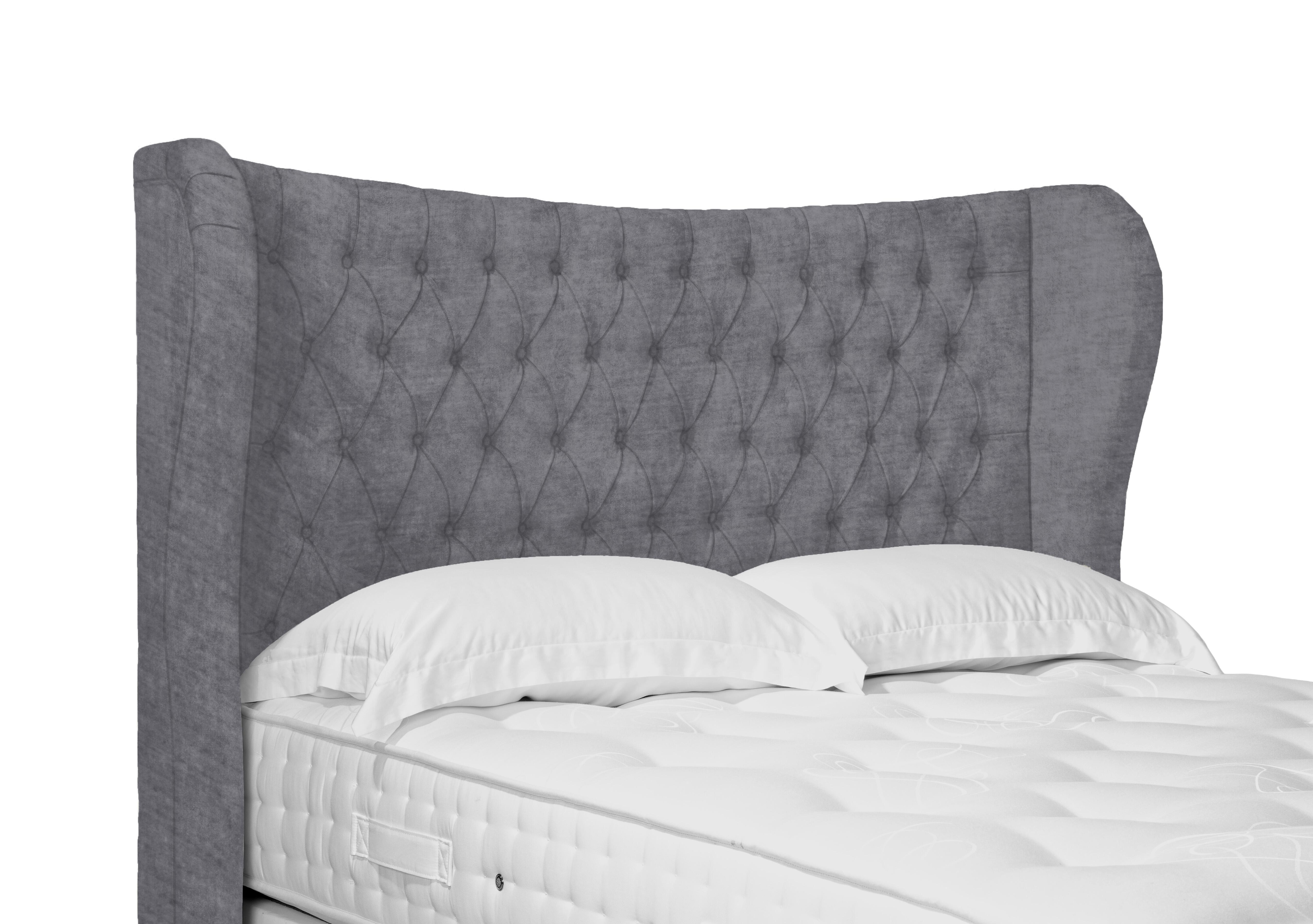 Artisan Collection Camber High Floor Standing Headboard in Aston Steel on Furniture Village