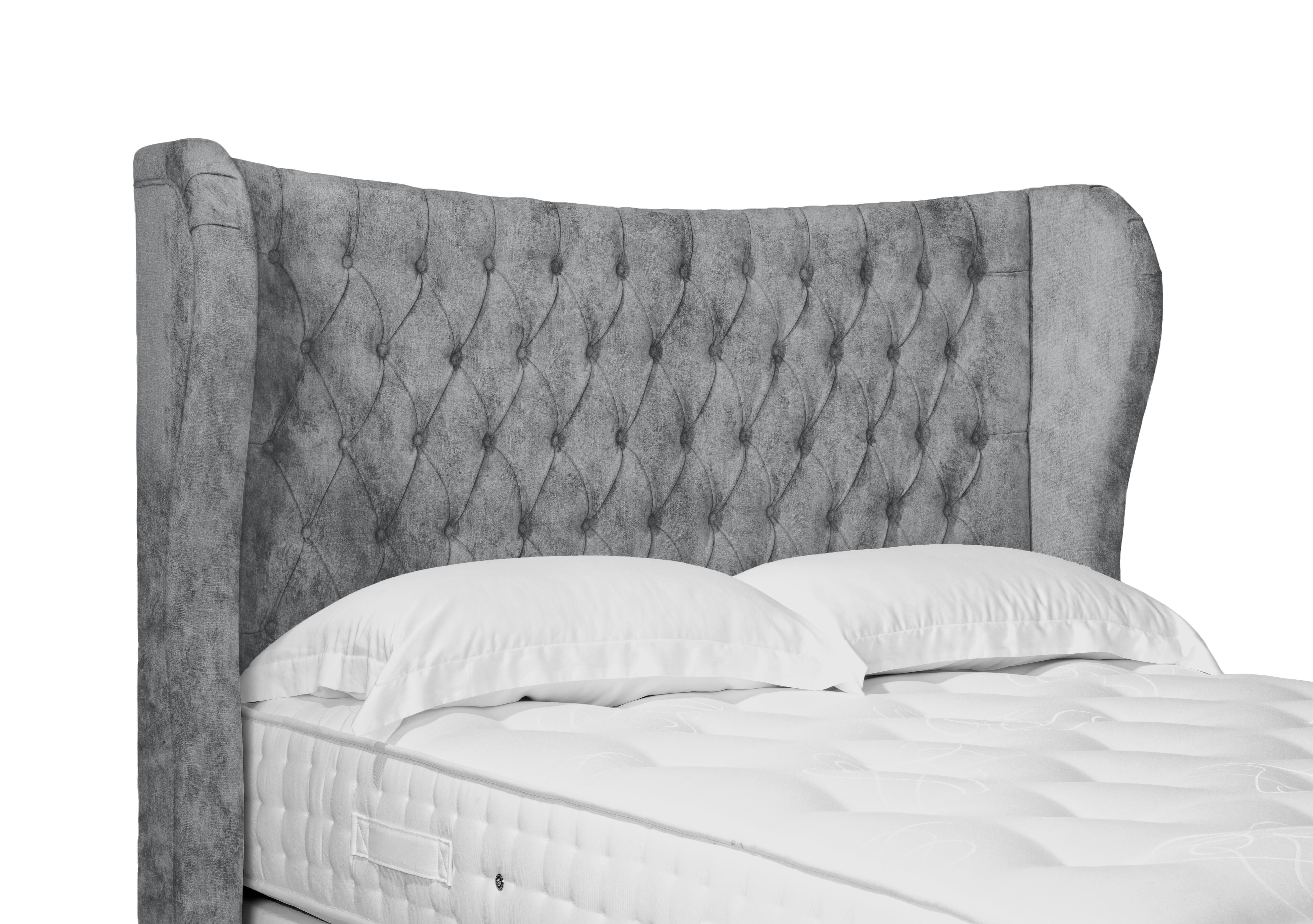 Artisan Collection Camber High Floor Standing Headboard in Daytona Silver on Furniture Village