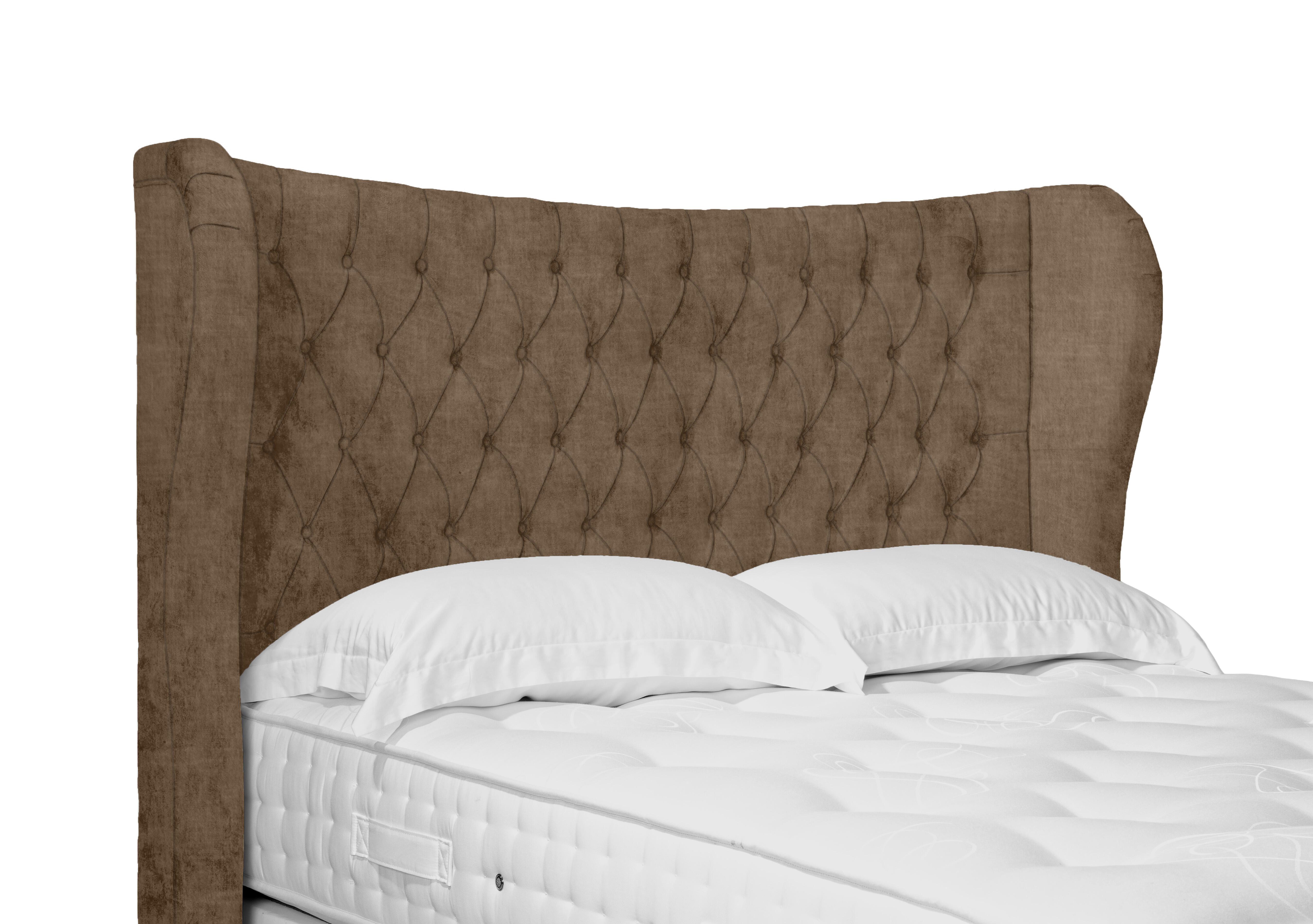 Camber High Floor Standing Headboard in Lace Caramel on Furniture Village