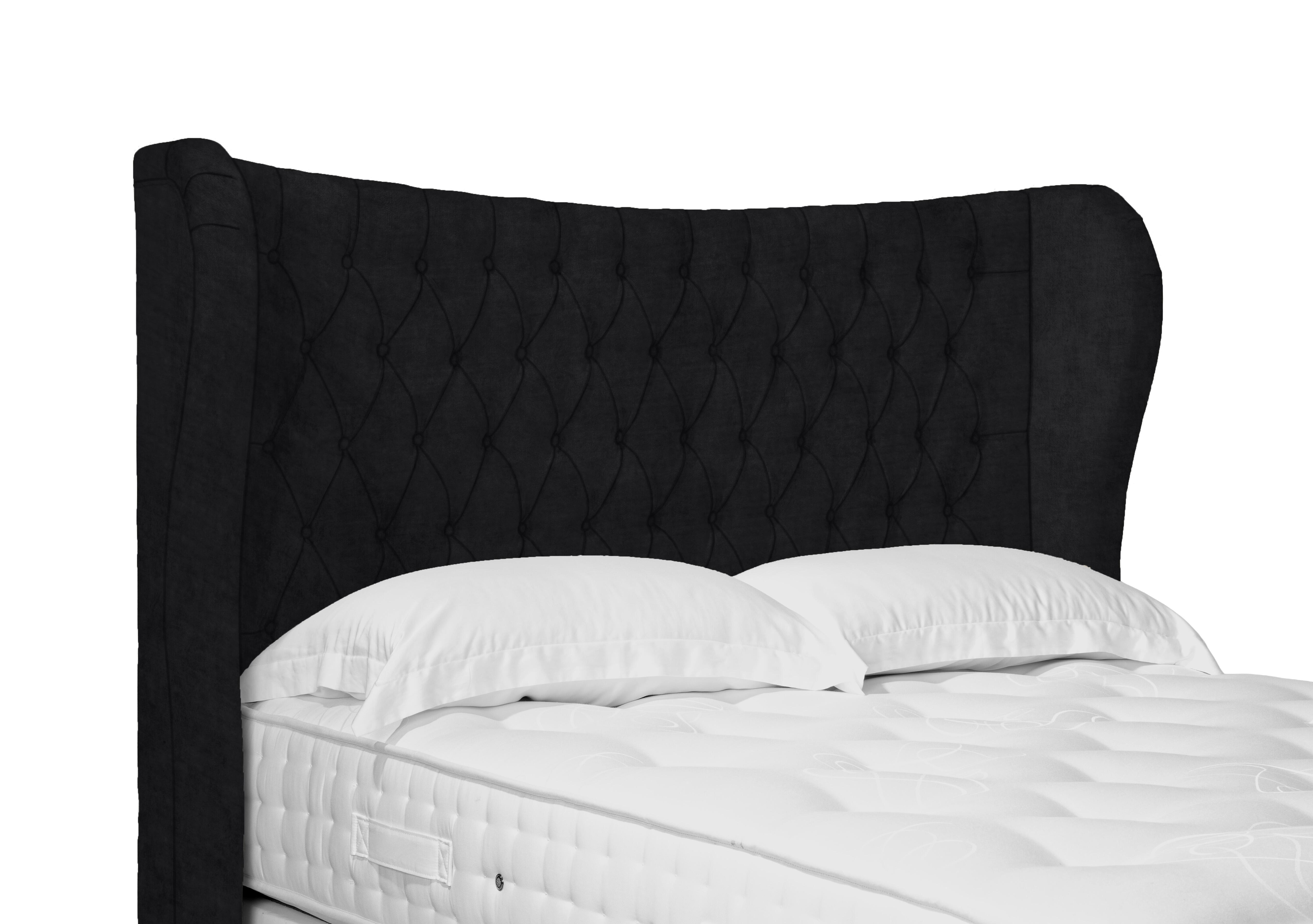 Artisan Collection Camber High Floor Standing Headboard in Plush Ebony on Furniture Village