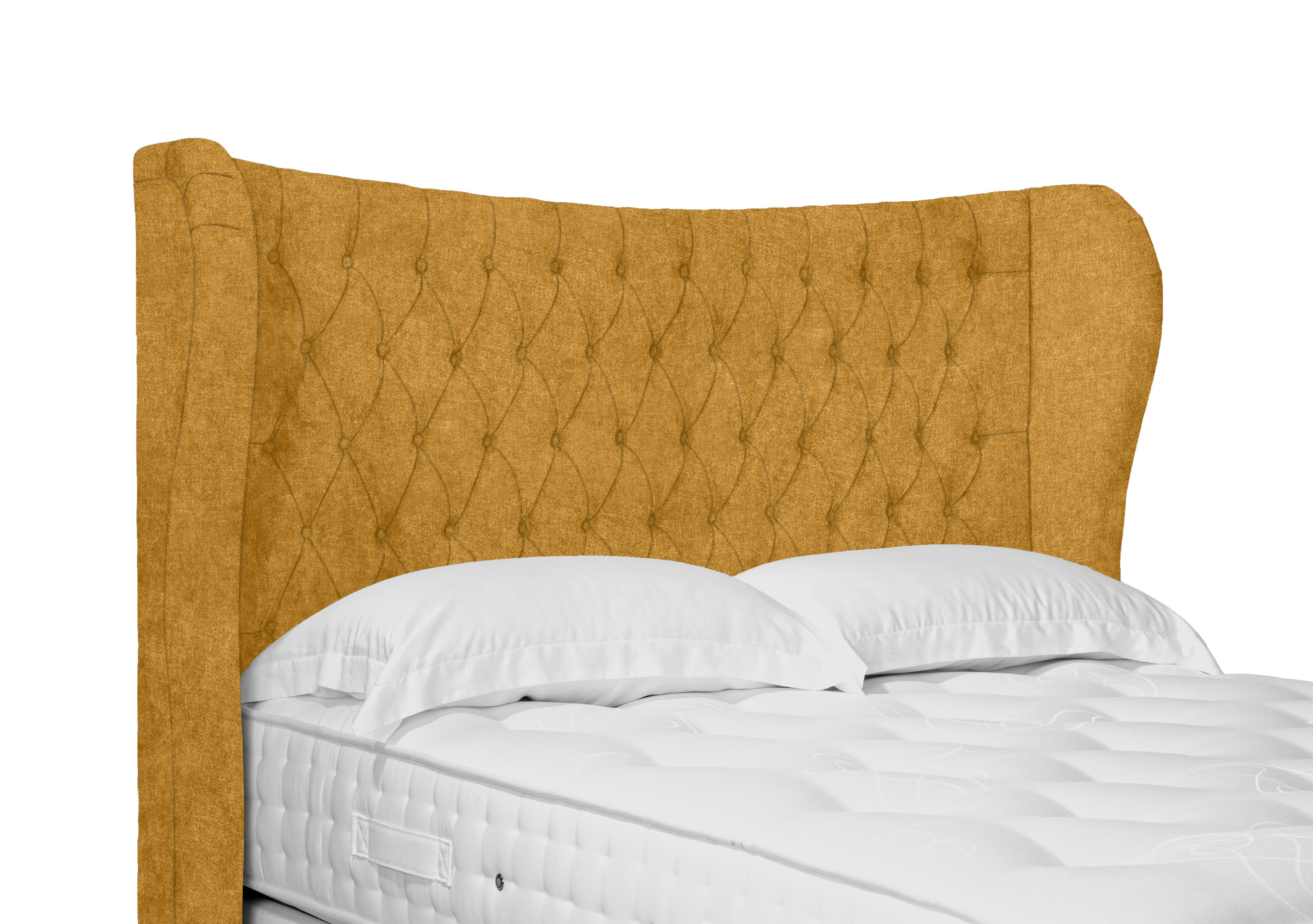 Artisan Collection Camber High Floor Standing Headboard in Tweed Mustard on Furniture Village